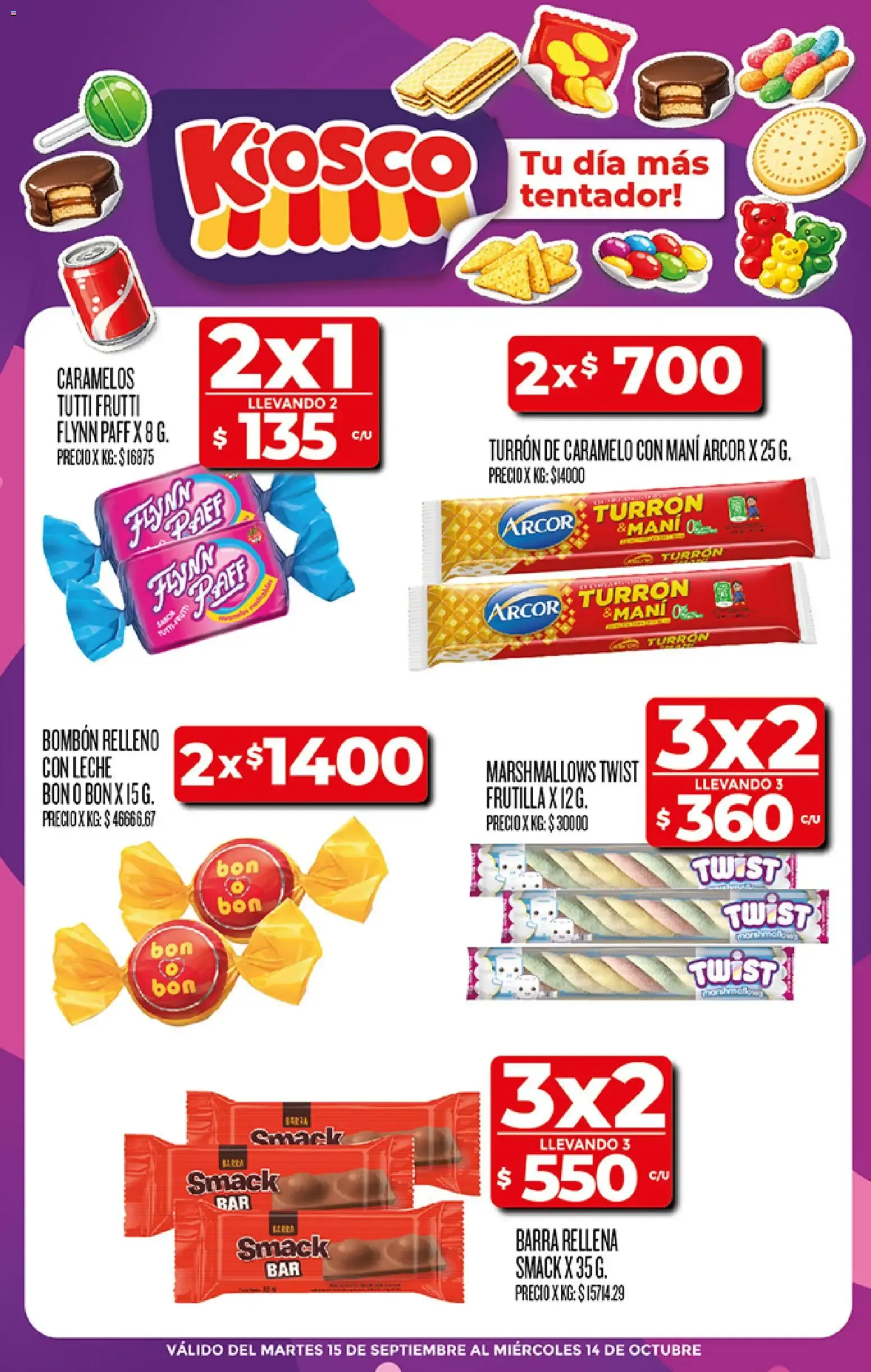 Ofertas de Kiosco: Tu día más tentador 23 de septiembre al 28 de septiembre 2026 - Página 1 del catálogo