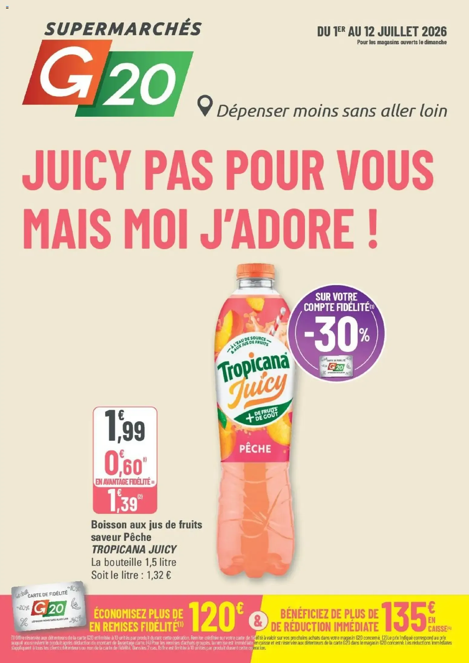 G20 Supermarchés catalogue à partir du 01/07/2026 - promo en ligne du 1 juillet au 12 juillet 2026 - Catalogue page 1
