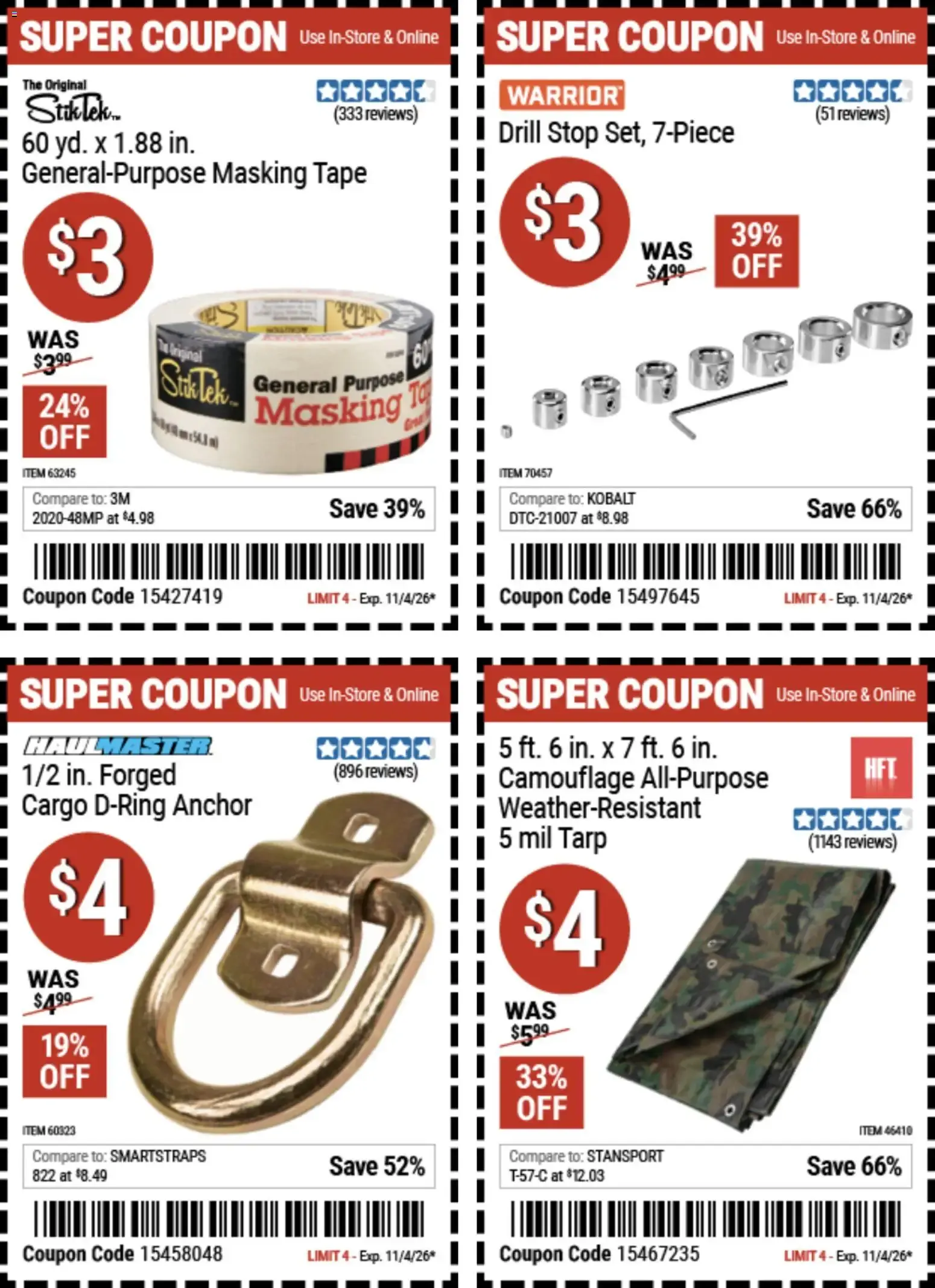 Weekly promotion Harbor Freight Dollar Days (10/22 - 11/04 2026) - Flyer spanning from October 22 to November 4 2026 - Page 2 for Catalogue 365