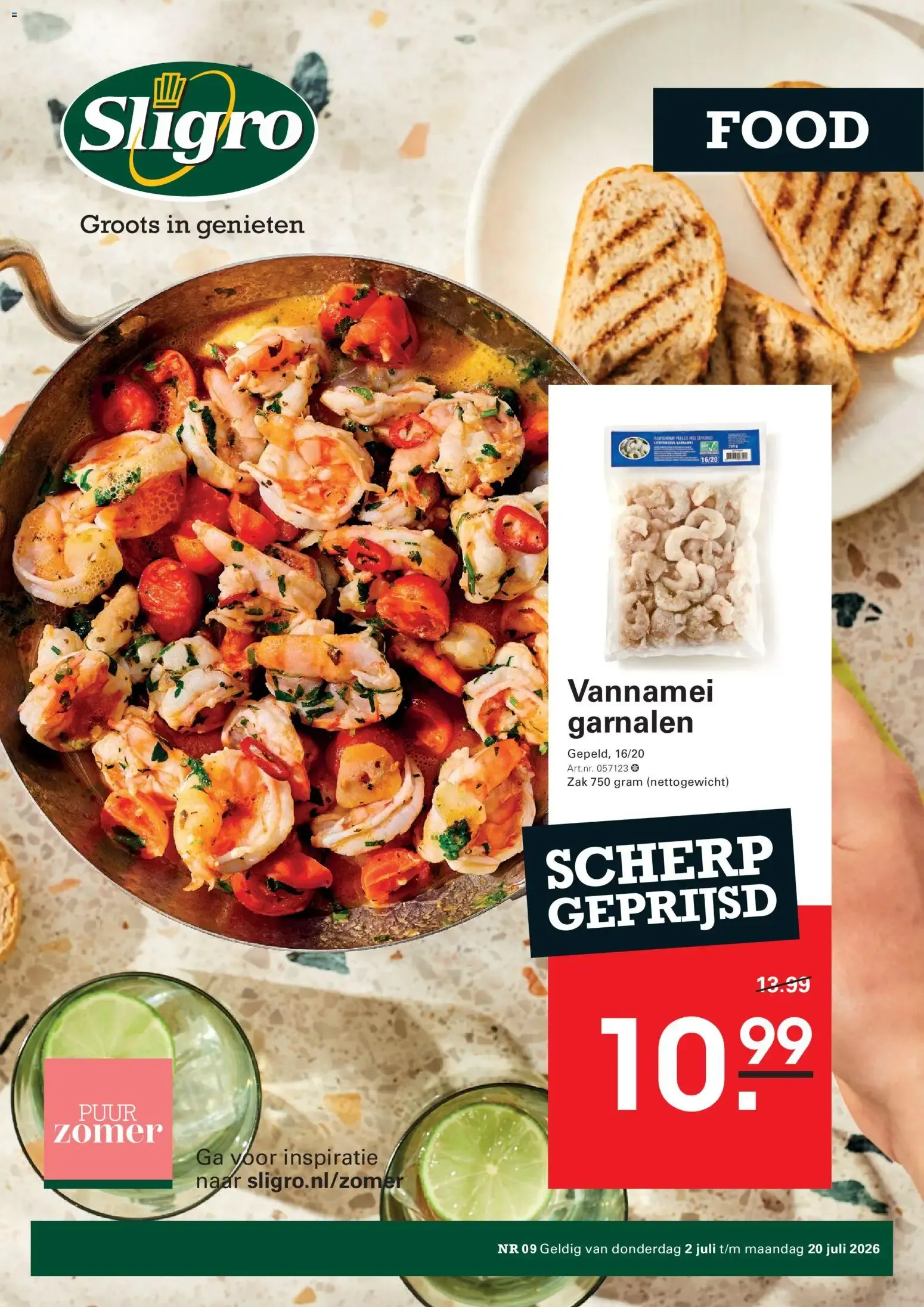Sligro | Vannamei garnalen van 2 juli tot 20 juli 2026 - Folder pagina 1