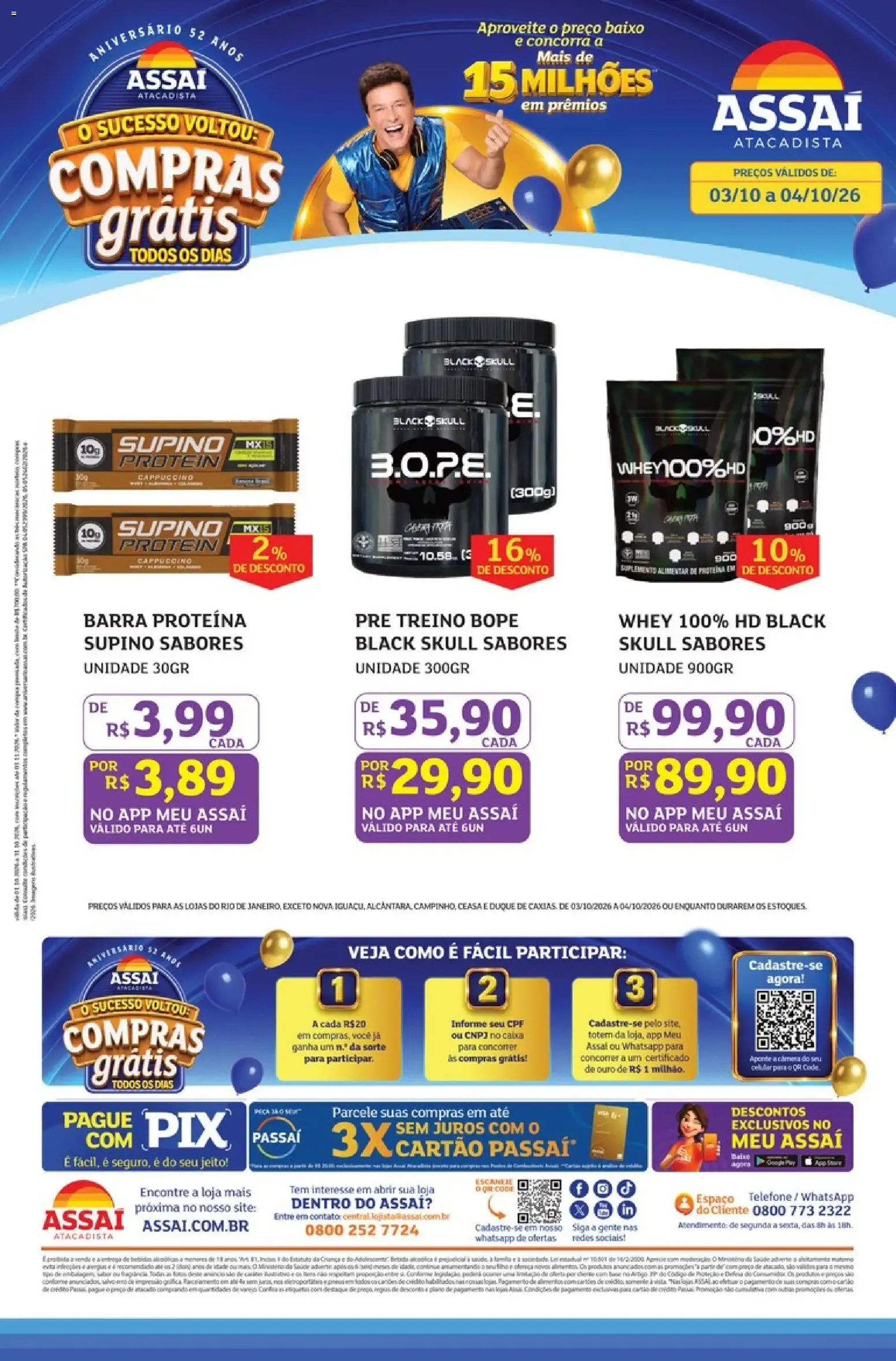 Encarte de Assaí Atacadista ofertas - RJ de 03/10/2026 | Promoções Online 3 de outubro até 4 de outubro 2026 - Pagina 1