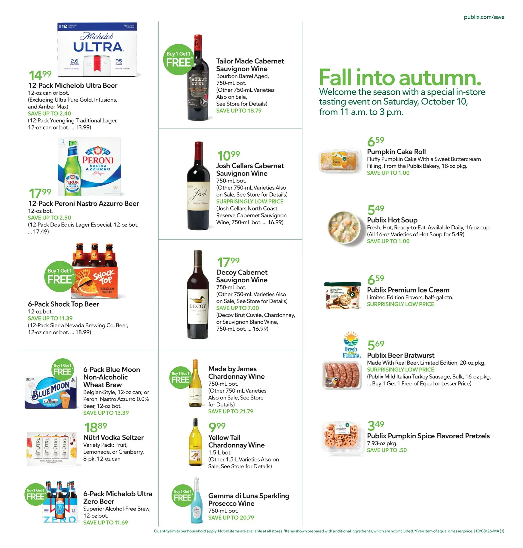 Weekly ad Current Publix leaflet valid from Thursday 10/08/2026 to Wednesday 10/14/2026 from October 8 to October 14 2026 - Page 3