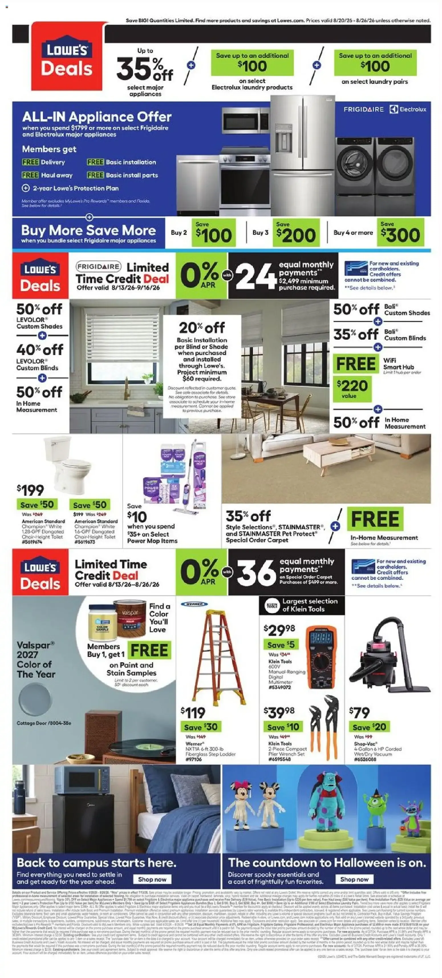 Weekly promotion Lowe's Weekly Ad (08/20 - 08/26 2026) - Flyer spanning from August 20 to August 26 2026 - Page 2 for Catalogue 365