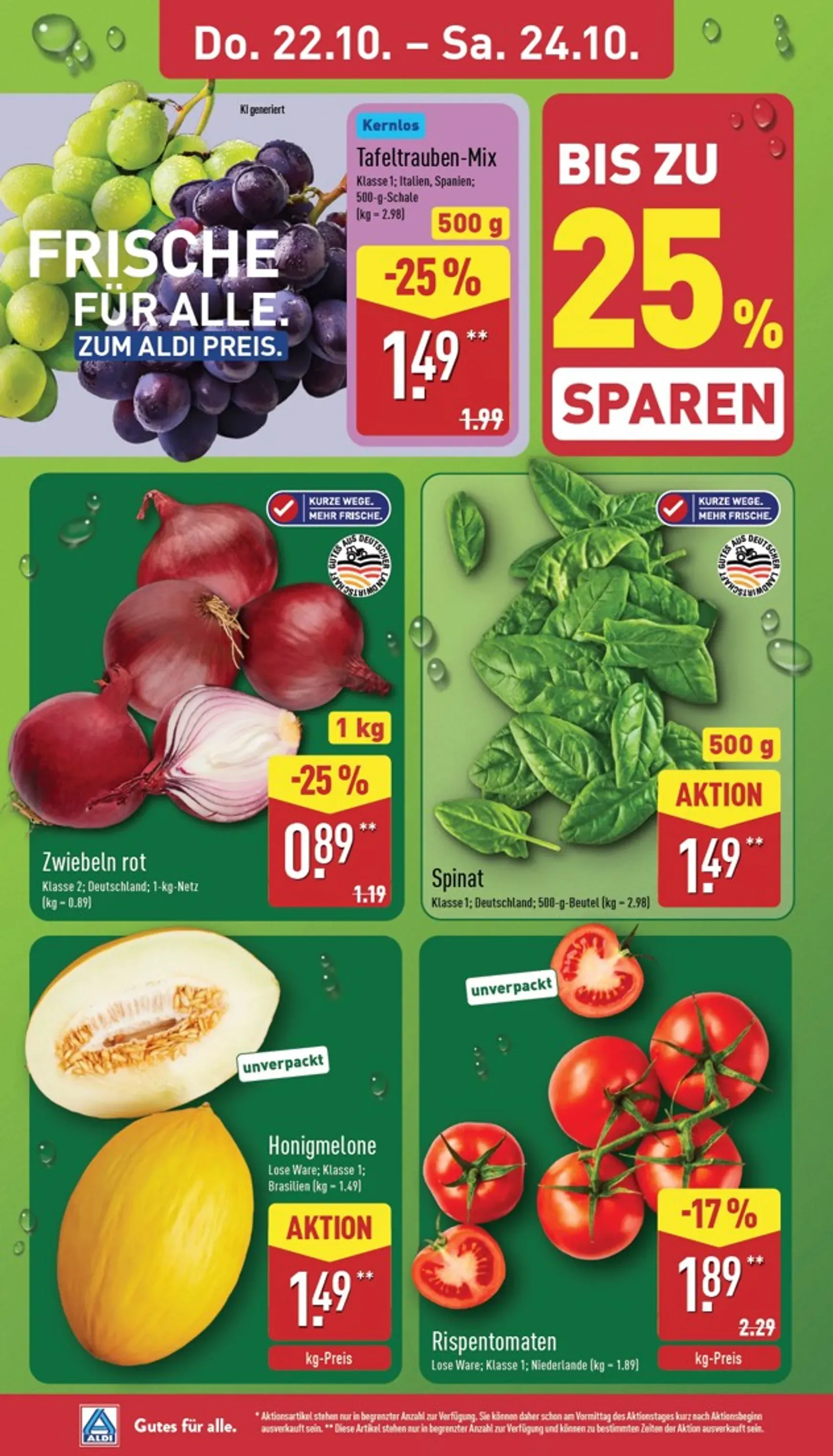ALDI: Gutes für alle. Zum ALDI Preis. von 19. Oktober bis 24. Oktober 2026 - Prospekt seite 30