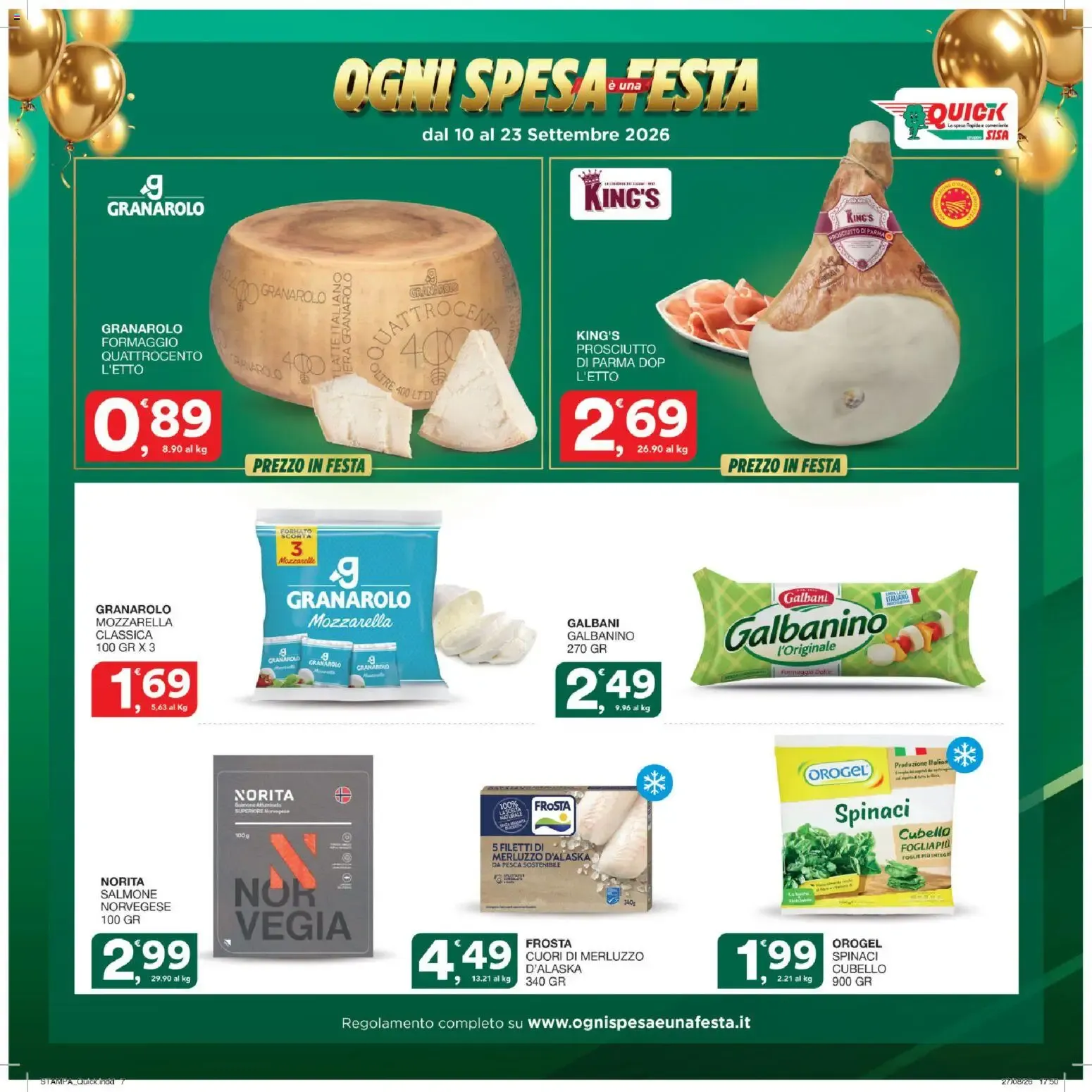 GRANDE CONCORSO OGNI SPESA è una FESTA da 10 settembre a 23 settembre di 2026 - Pagina del volantino 7
