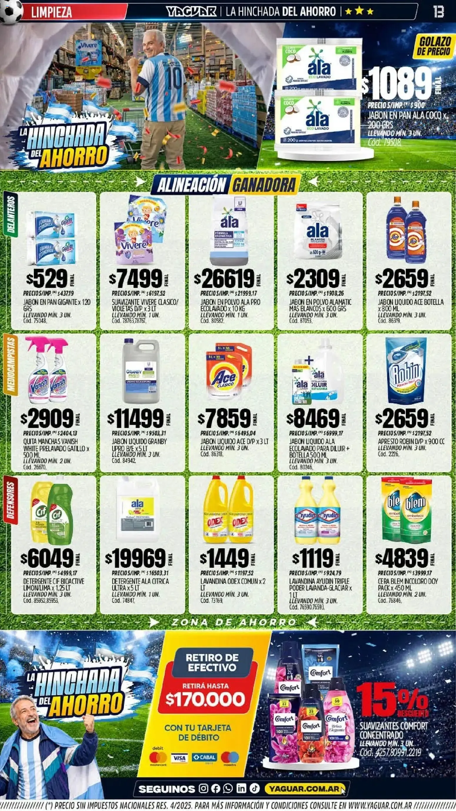 Ofertas de Mayorista Yaguar - La Hinchada del Ahorro 15 de junio al 20 de junio 2026 - Página 13 del catálogo