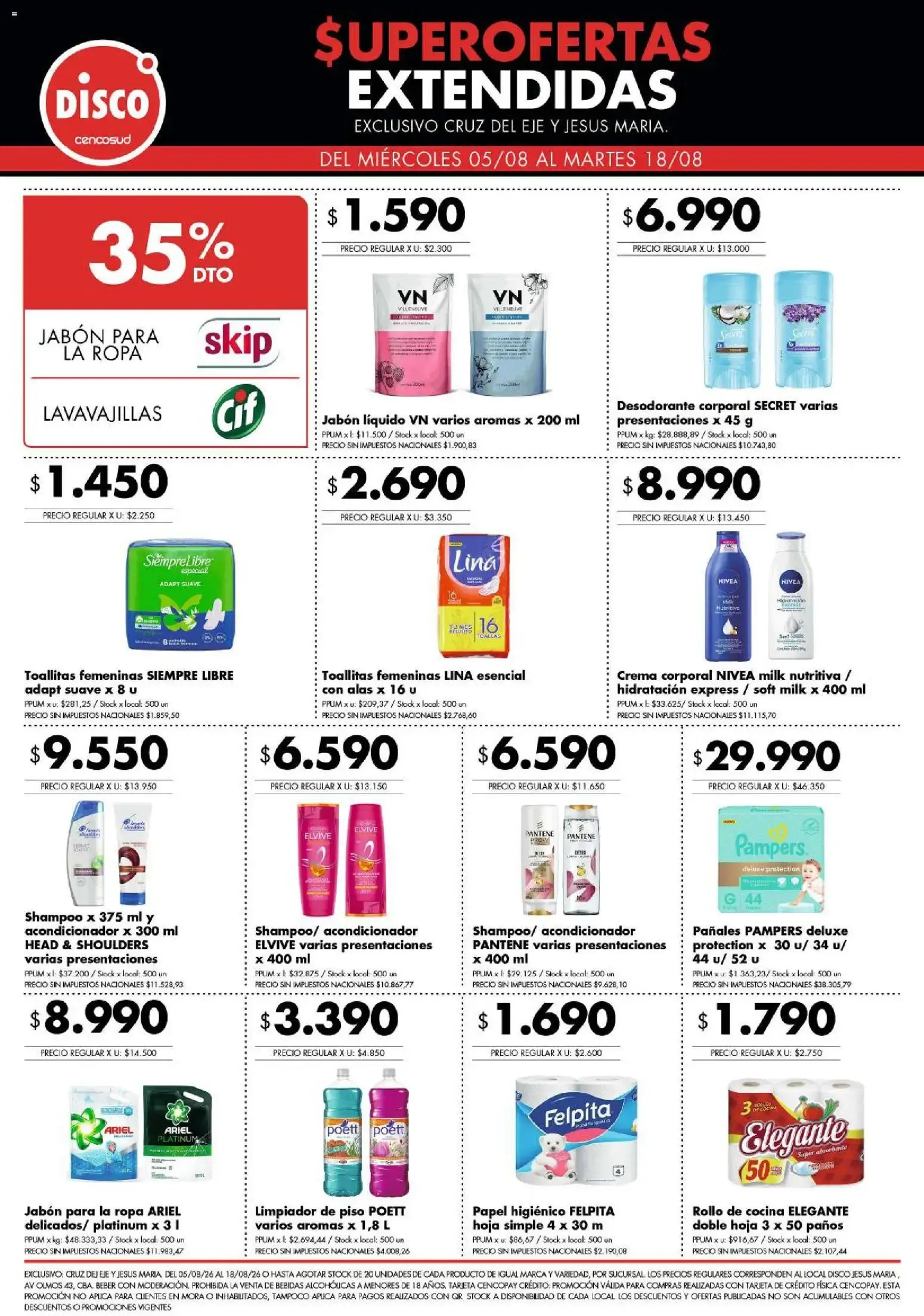 Ofertas de Disco - Superofertas extendidas - Cruz del Eje y Jesus Maria del 05/08/2026 - 18/08/2026 5 de agosto al 18 de agosto 2026 - Página 4 del catálogo
