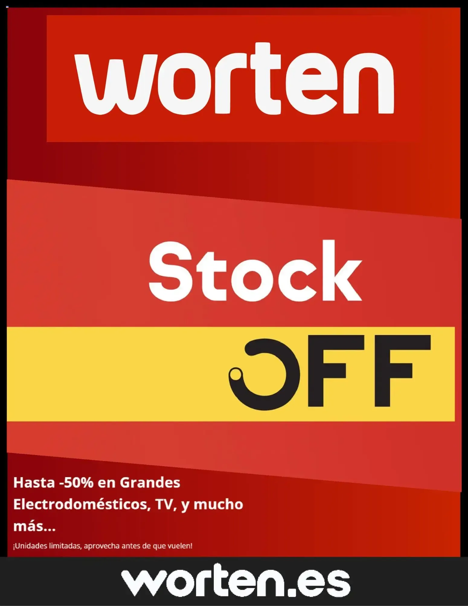 Worten Stock OFF: Hasta -50% en Electrodomésticos y TV