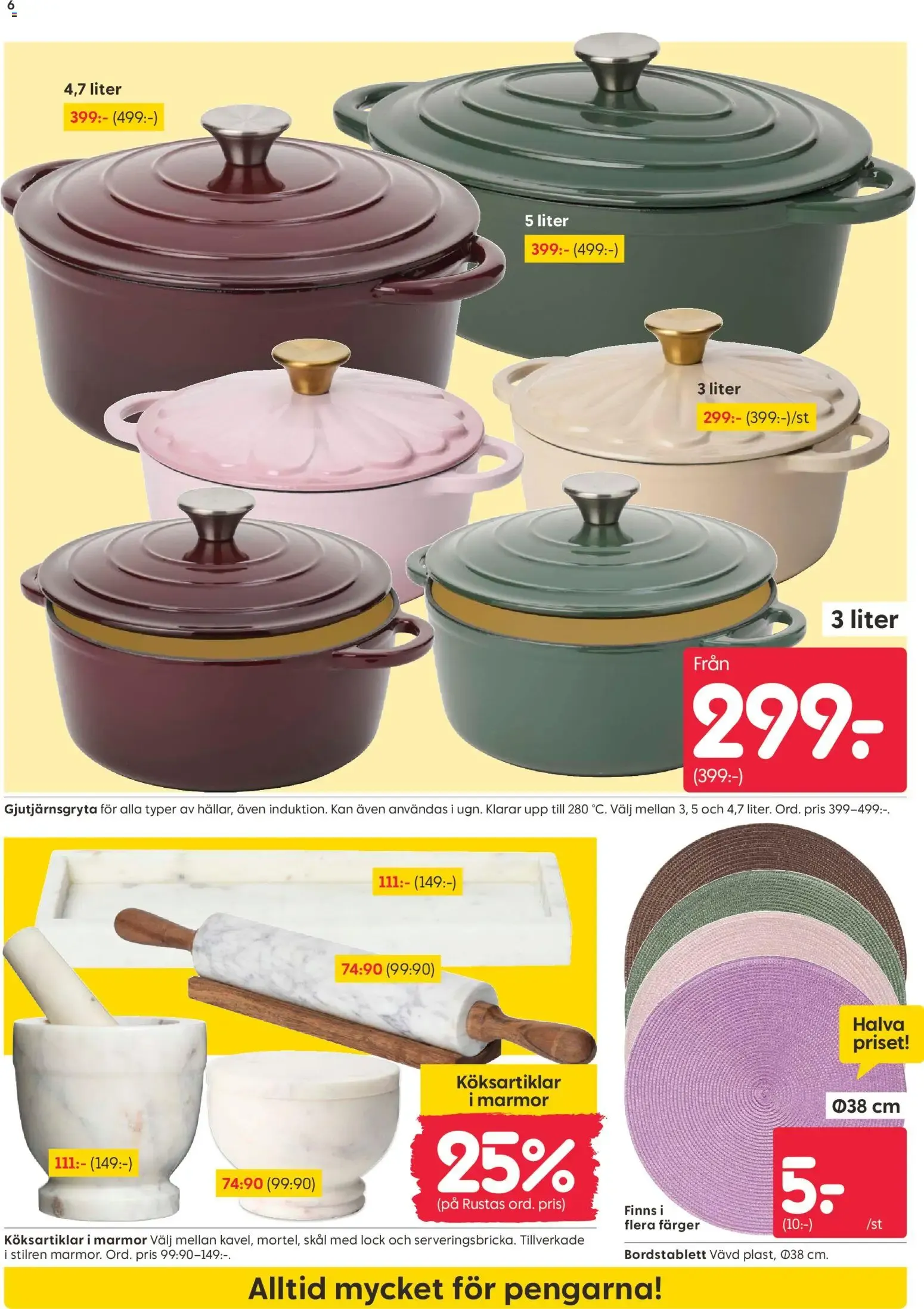 Rusta erbjudanden från 07/09/2026 - 13/09/2026 > Reklamblad nuvarande rabatter från 7 september till 13 september 2026 - Reklamblad sidor 6