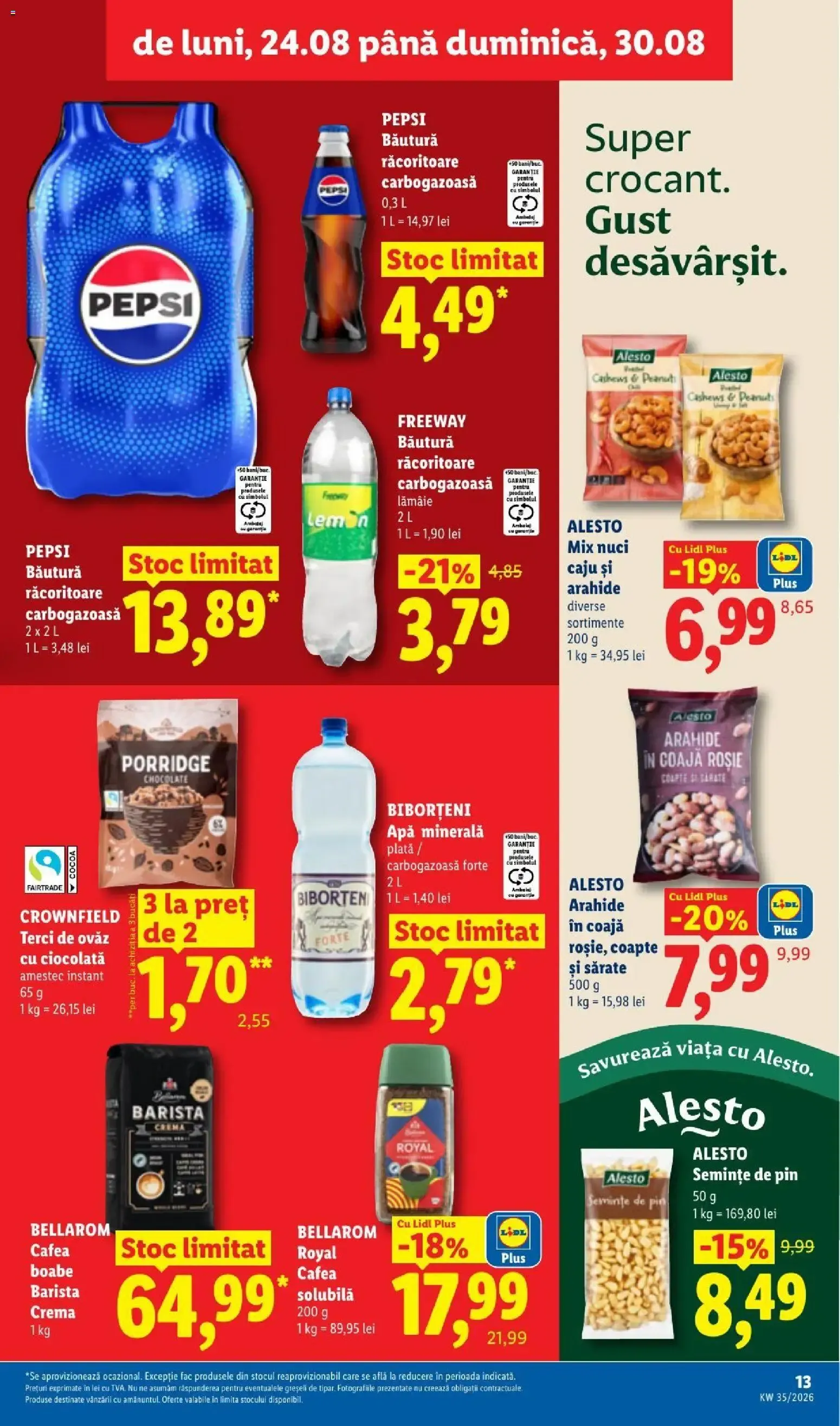 Catalog LIDL: Ieftin și înainte, și după ziua de salariu (Ofertas del 24 al 30 de agosto de 2026) de la 24 august până la 30 august 2026 - Revista Pagina 13