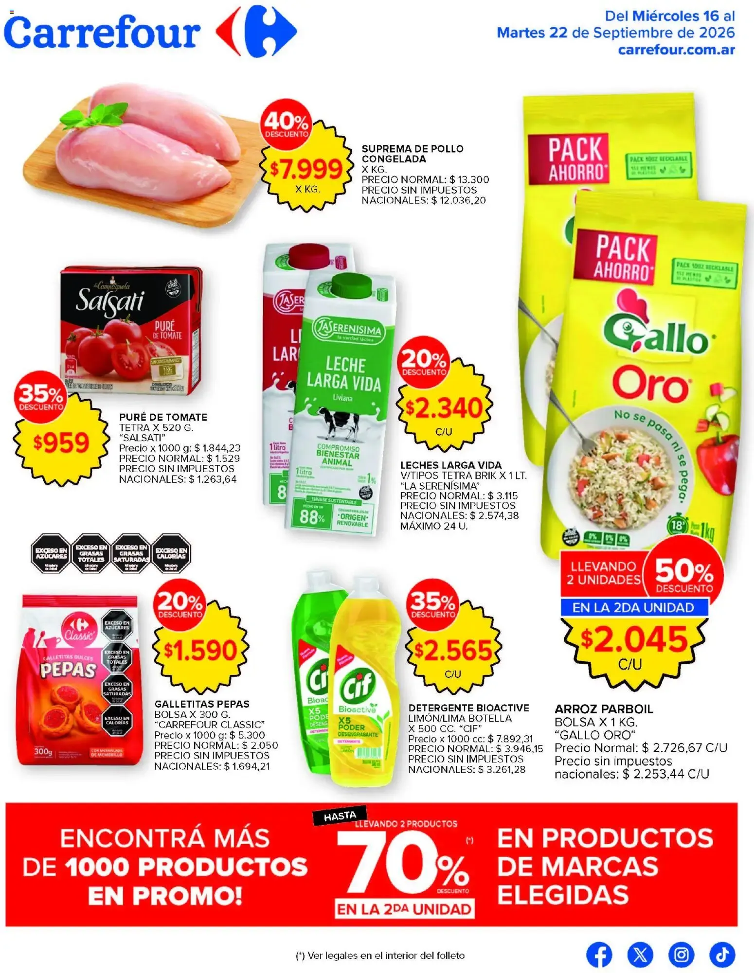Ofertas de Carrefour Ofertas || del 16/09/2026 - 22/09/2026 || Promociones 16 de septiembre al 22 de septiembre 2026 - Página 2 del catálogo