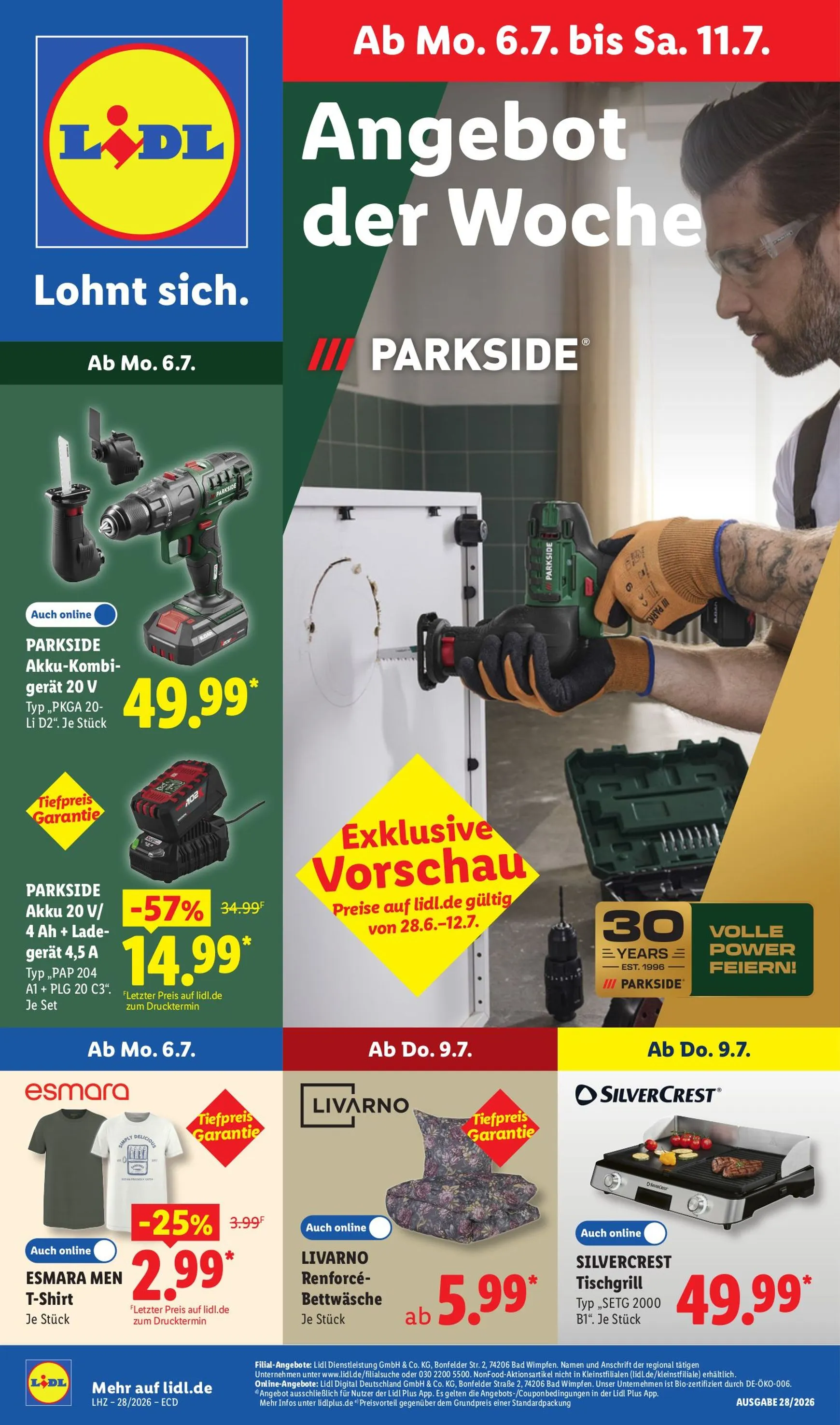 Lidl - Angebot der Woche Prospekt nächste Woche – von Montag 06.07.2026 bis Samstag 11.07.2026