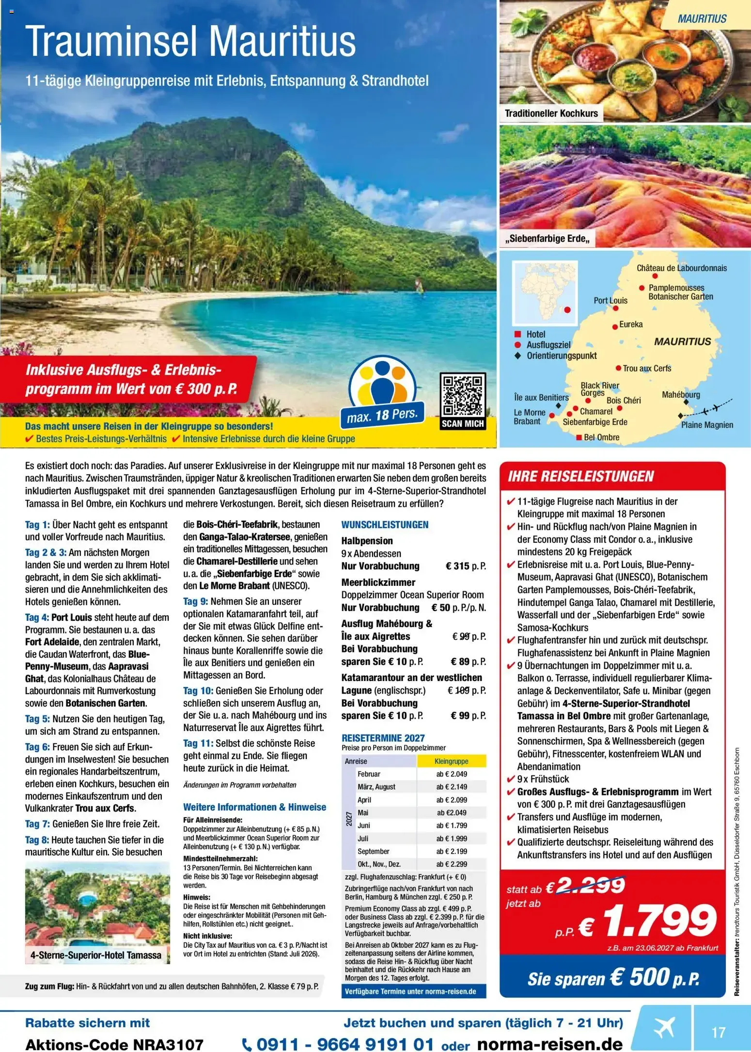 Norma-Reisen: Ofertas de Viaje - Isla Mauricio von 1. Juli bis 31. Juli 2026 - Prospekt seite 17