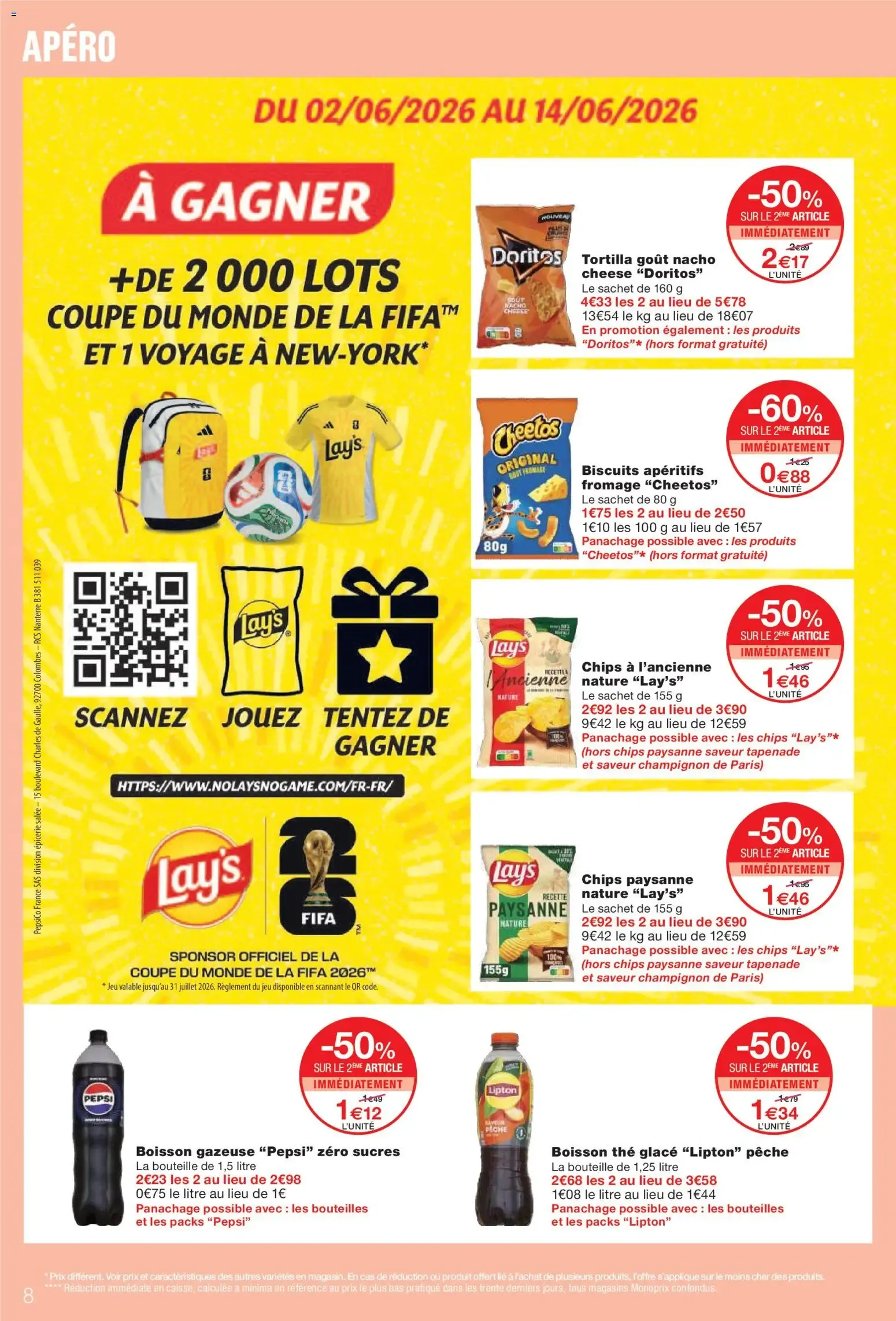 Monoprix: Hasta -50% en el 2do producto de una selección de productos mediterráneos du 2 juin au 14 juin 2026 - Catalogue page 8