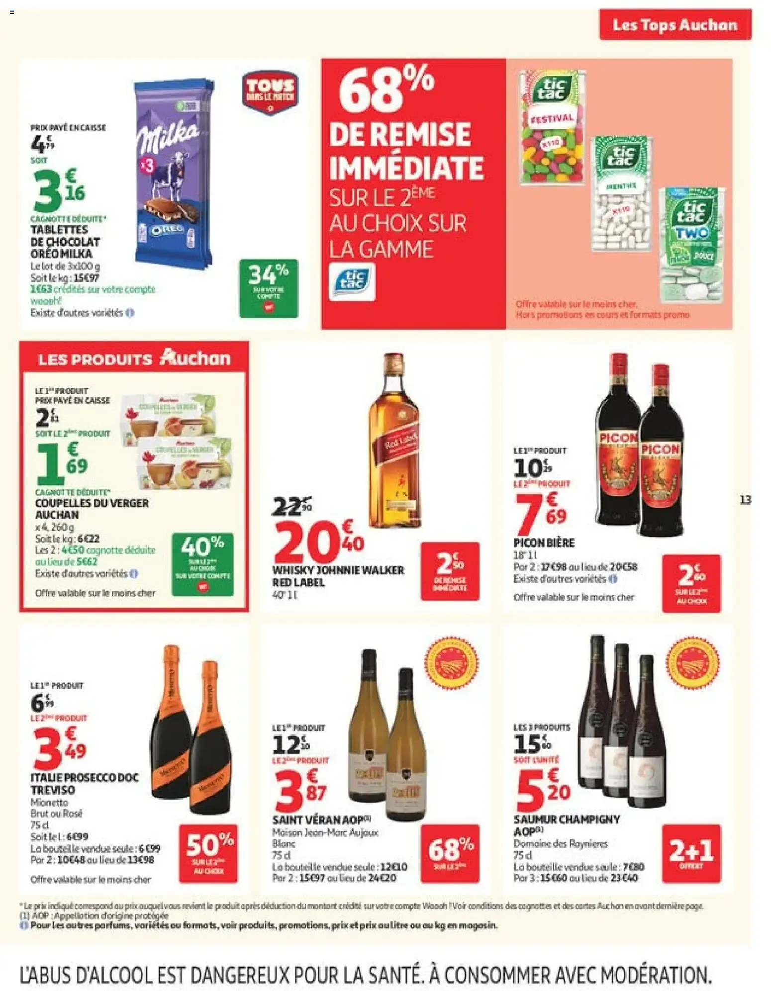 Auchan - Tops, Halles supers à partir du 07/07/2026 - promo en ligne du 7 juillet au 11 juillet 2026 - Catalogue page 13
