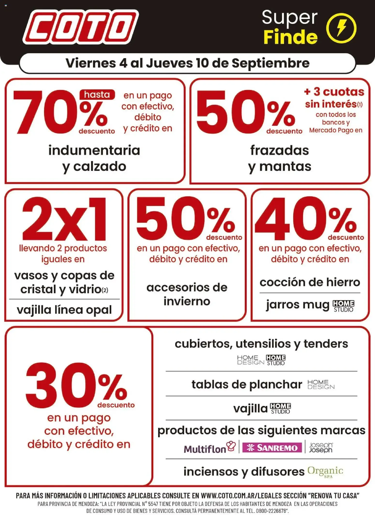Ofertas de Coto Super Finde 4 de septiembre al 10 de septiembre 2026 - Página 1 del catálogo