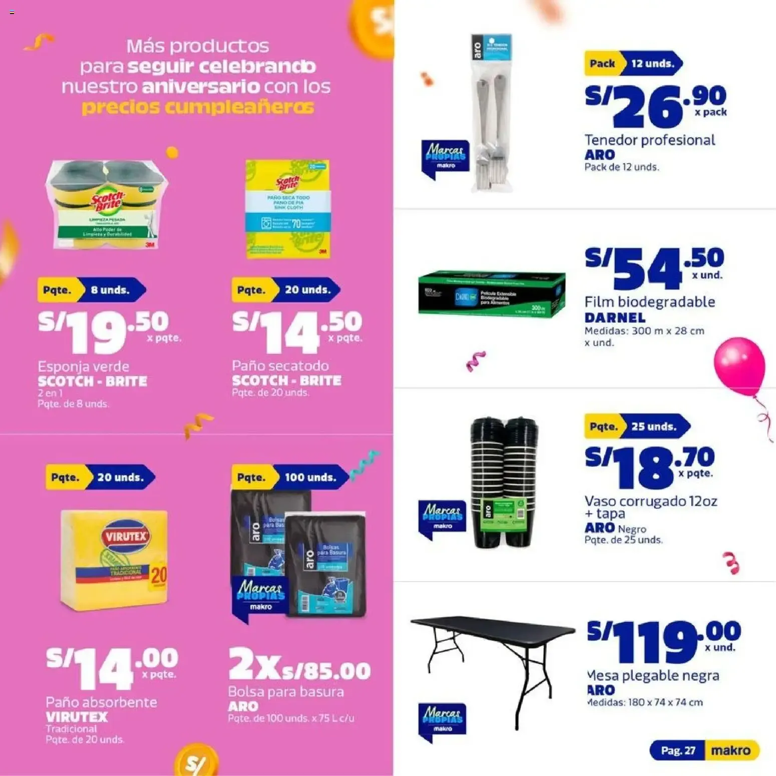 Catalogo de Precios Cumpleañeros Makro 14 de julio al 29 de julio 2026 - Pag 27