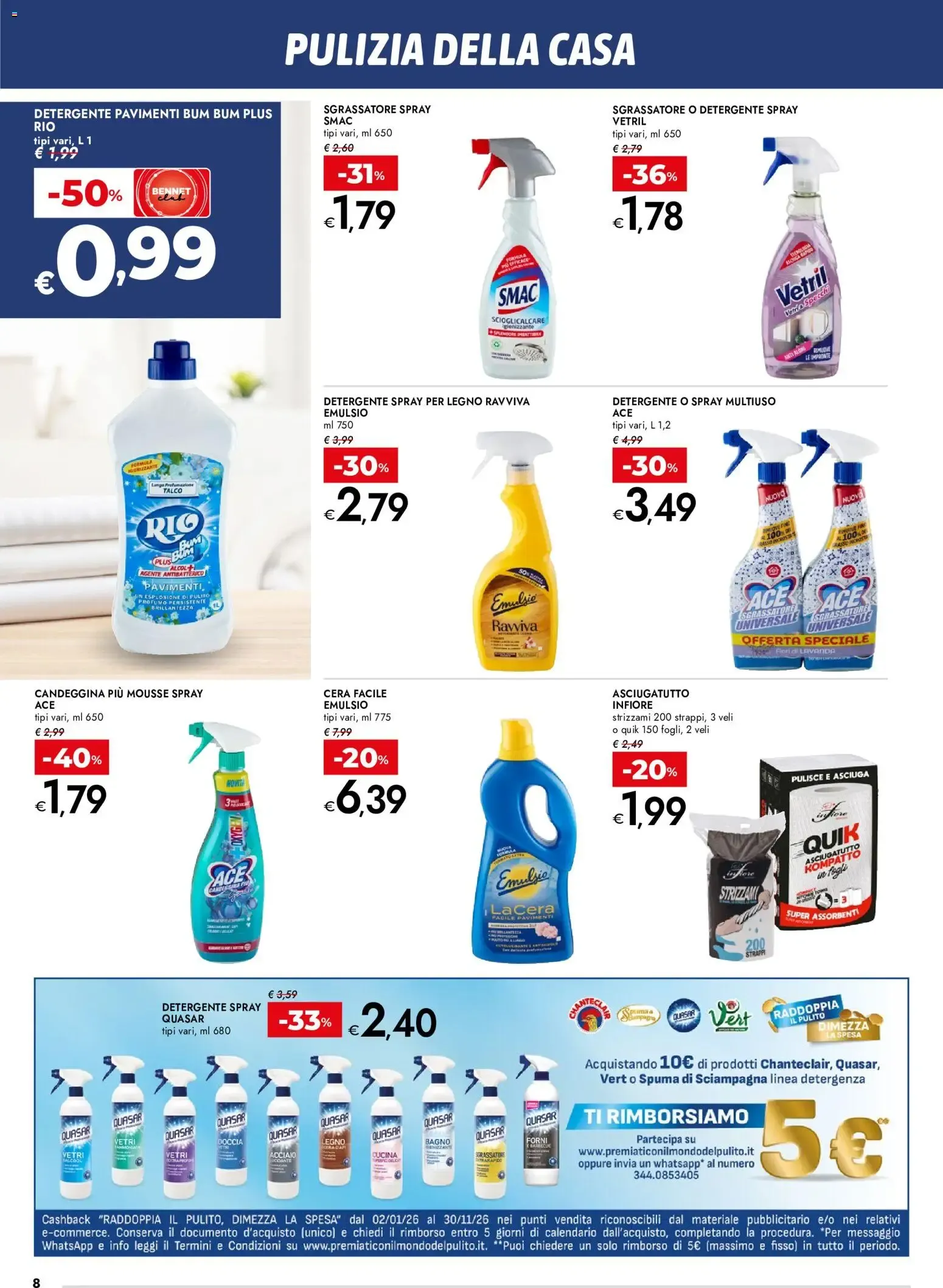 Nuovo bennet volantino Il Bello Del Pulito dal 20/08/2026 > offerte anteprima 🛍️ da 20 agosto a 2 settembre di 2026 - Pagina del volantino 8
