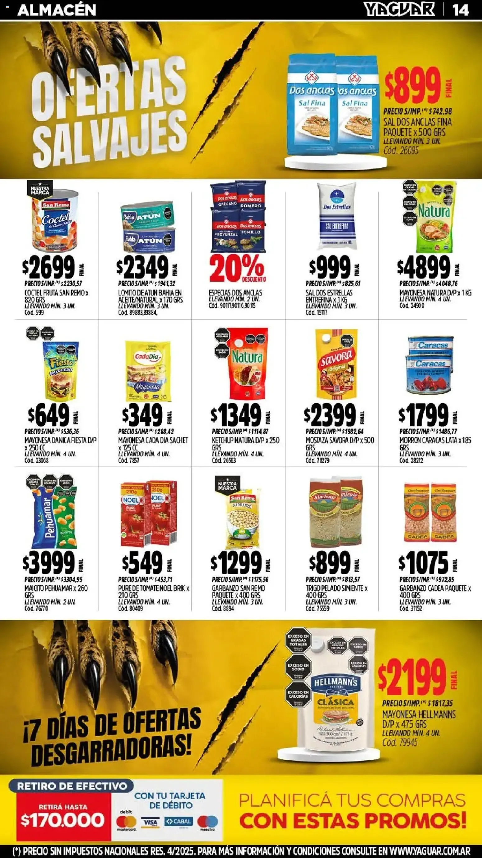 Ofertas de MAYORISTA YAGUAR OFERTAS SALVAJES 3 de agosto al 8 de agosto 2026 - Página 14 del catálogo