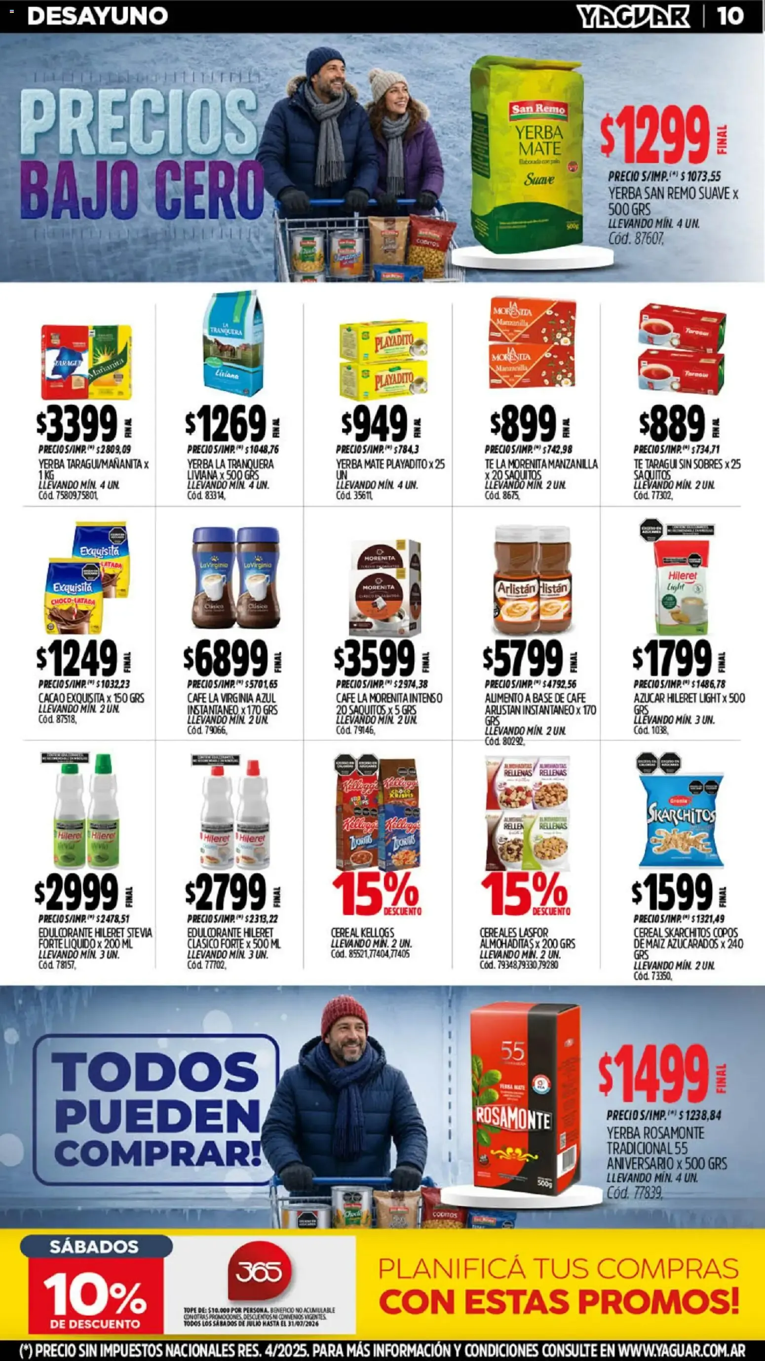 Ofertas de Mayorista Yaguar Precios Bajo Cero 20 de julio al 26 de julio 2026 - Página 10 del catálogo