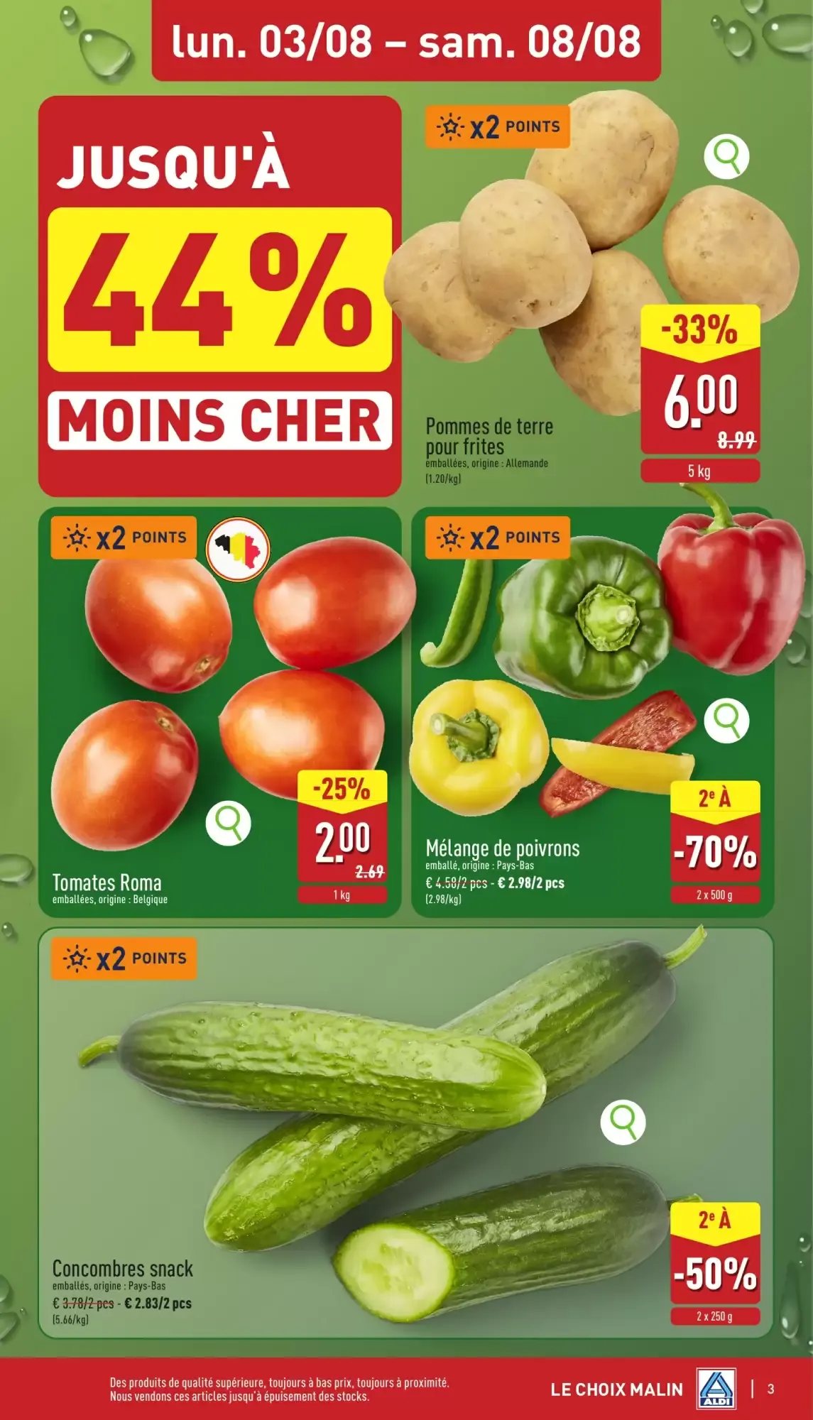 ALDI Dépliant du lun. 03/08 au sam. 08/08 inclus van 3 augustus tot 8 augustus 2026 - folder pagina 3