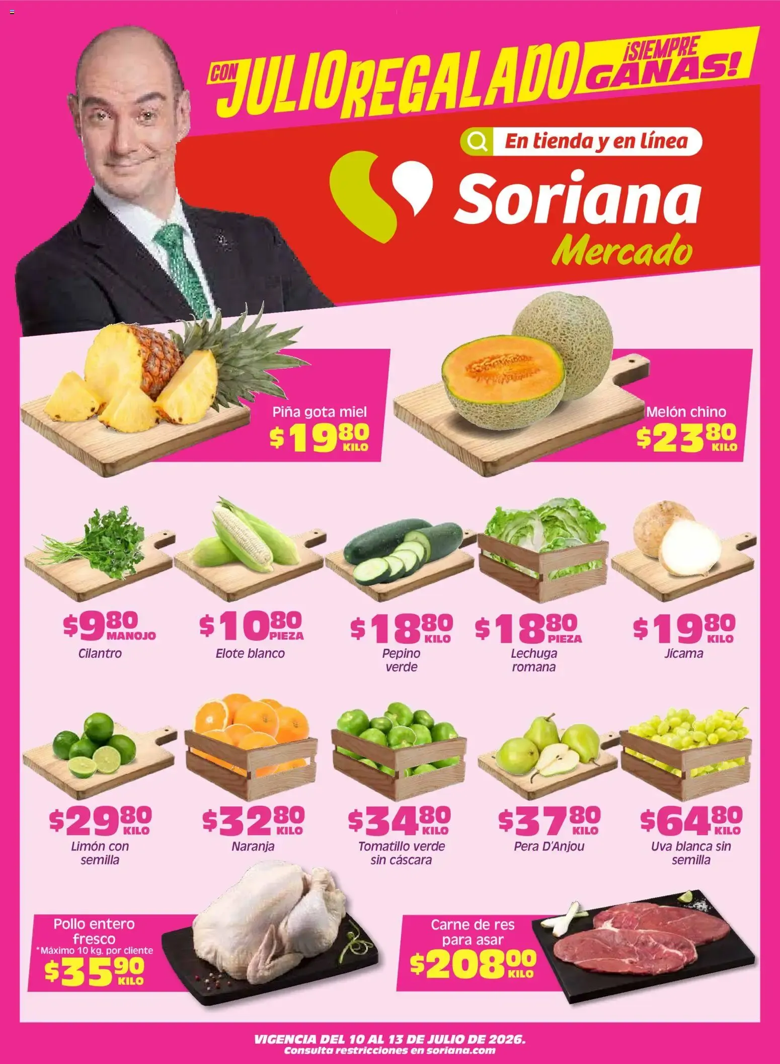 Catálogo de SORIANA ofertas hoy de 10/07/2026 - Folleto Julio 10 de julio al 13 de julio 2026 - Pagina 1