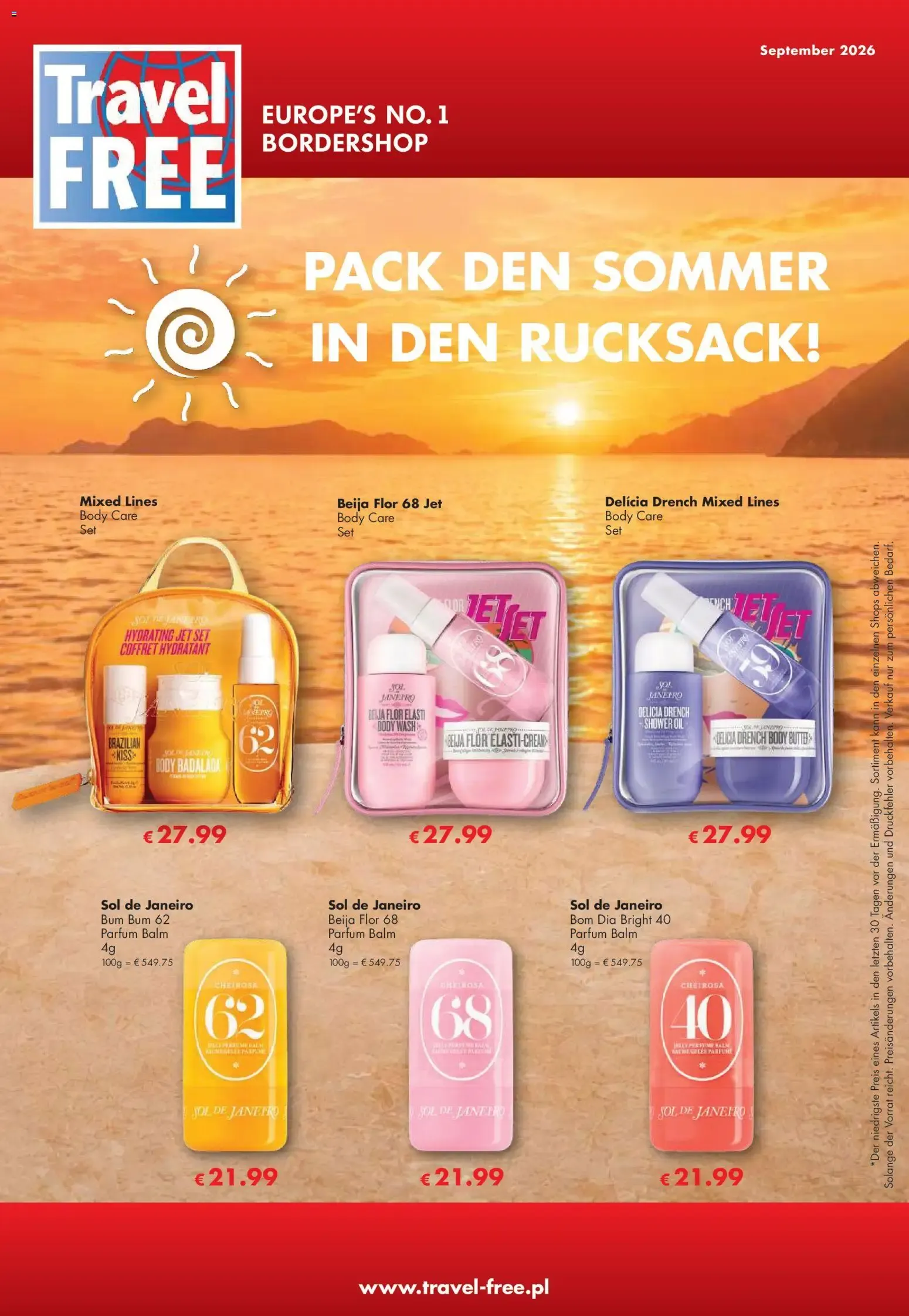 Neue Travel Free Prospekt (vom 01.09.2026 - 30.09.2026) von 1. September bis 30. September 2026 - Prospekt seite 1