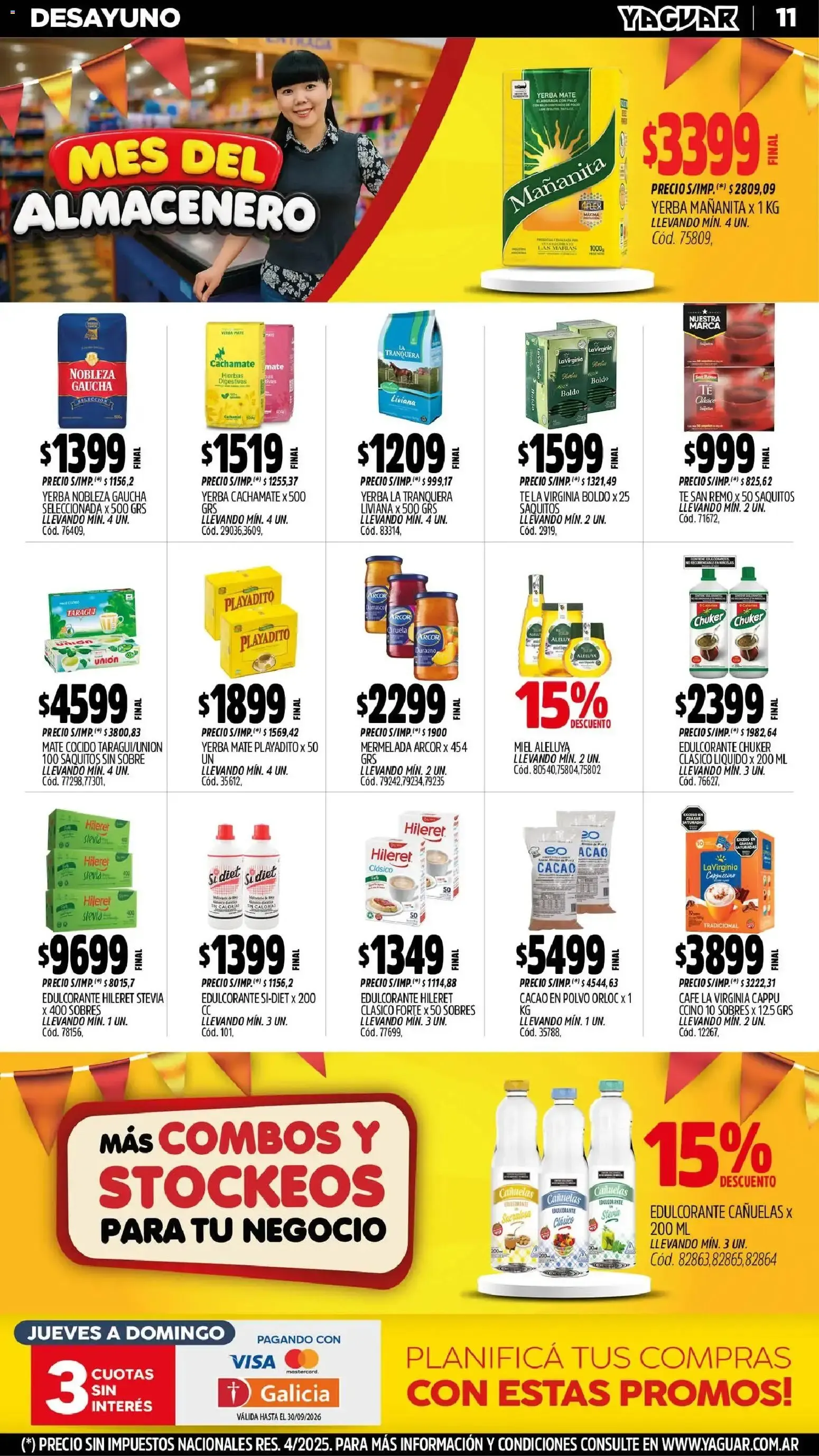 Ofertas de Mayorista Yaguar - Mes del Almacenero 31 de agosto al 5 de septiembre 2026 - Página 11 del catálogo