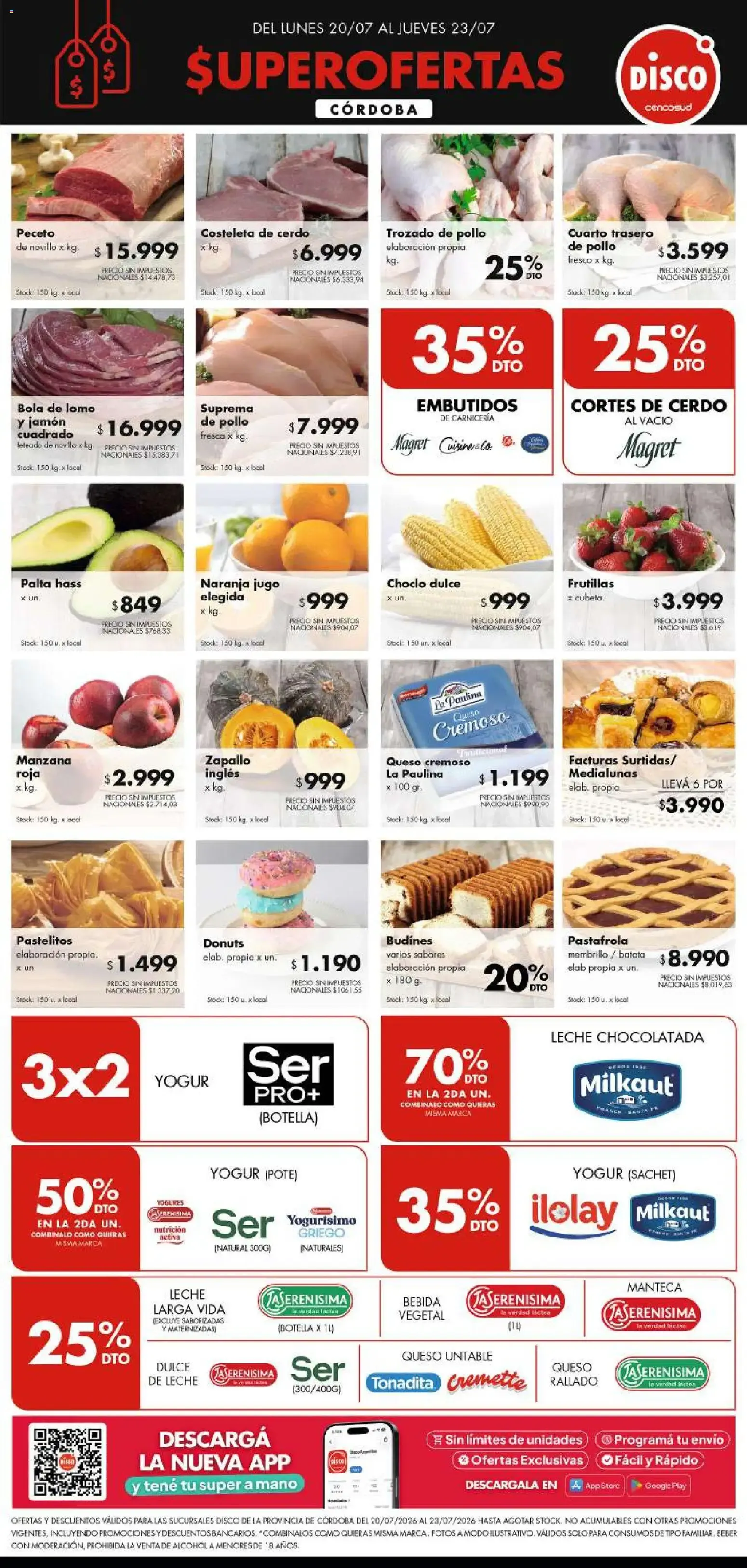 Ofertas de Disco - SUPER OFERTAS CÓRDOBA 20 de julio al 23 de julio 2026 - Página 1 del catálogo