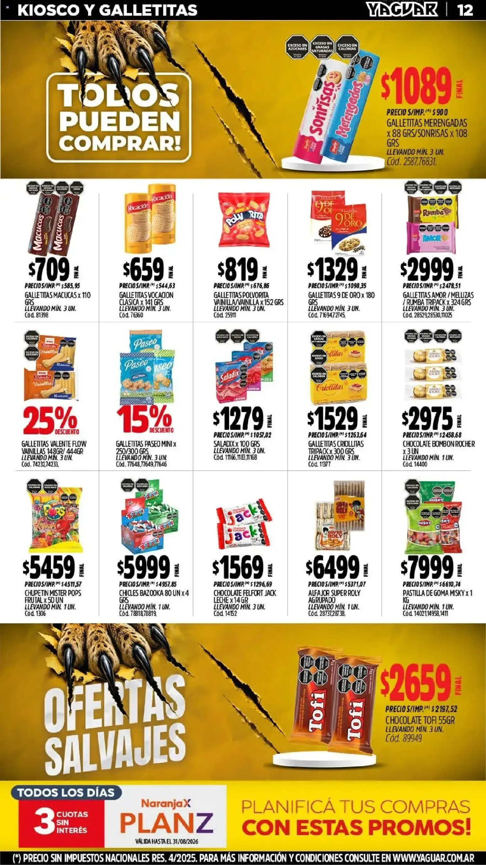 Ofertas de Yaguar - Oferta Semanal San Juan del 03/08/2026 - 08/08/2026 3 de agosto al 8 de agosto 2026 - Página 12 del catálogo