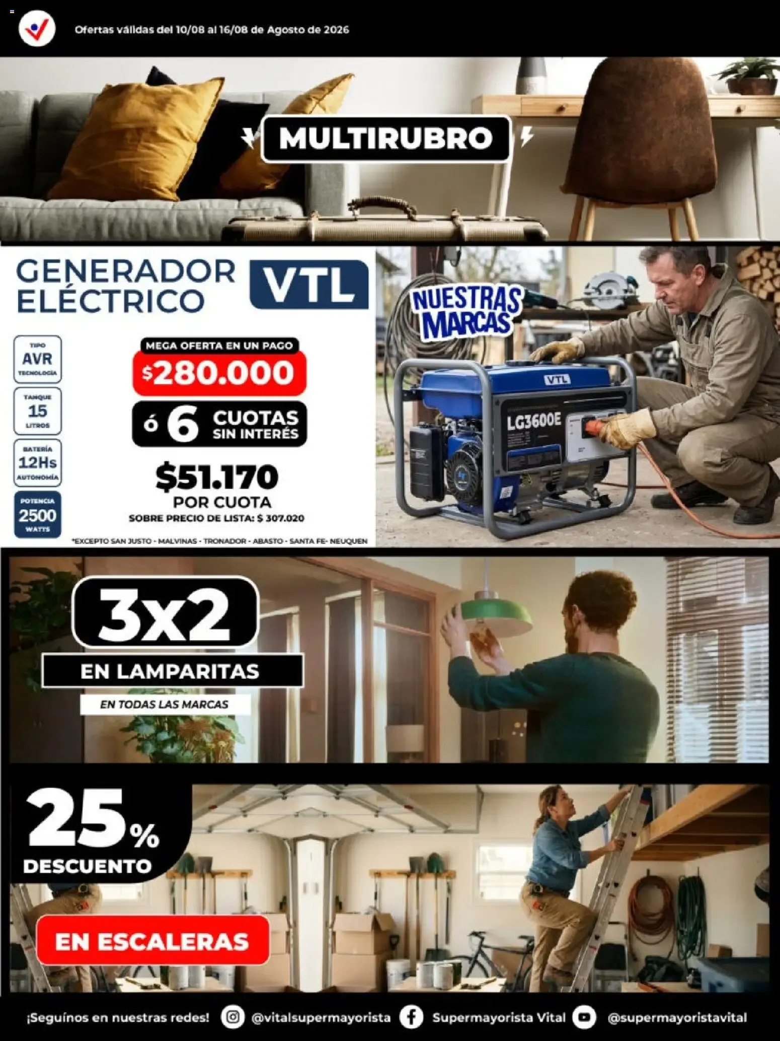 Ofertas de Vital - Especial de nonfood Neuquen || del 10/08/2026 - 16/08/2026 || Catálogo 10 de agosto al 16 de agosto 2026 - Página 6 del catálogo
