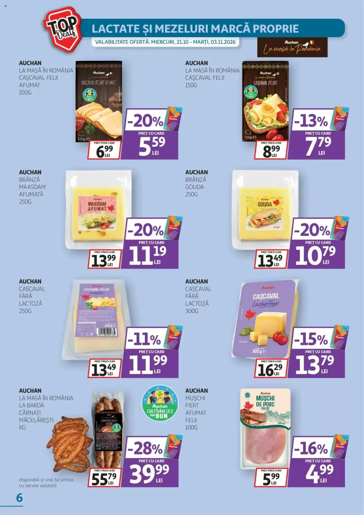 Catalog Catalog Auchan de la 21 octombrie până la 3 noiembrie 2026 - Revista Pagina 6