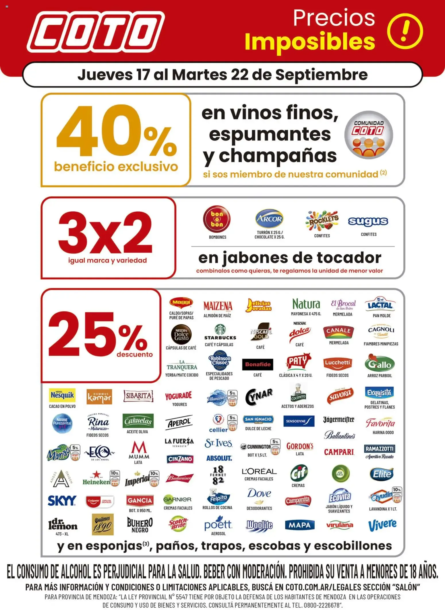 Ofertas de Coto - Precios Imposibles 17 de septiembre al 22 de septiembre 2026 - Página 1 del catálogo