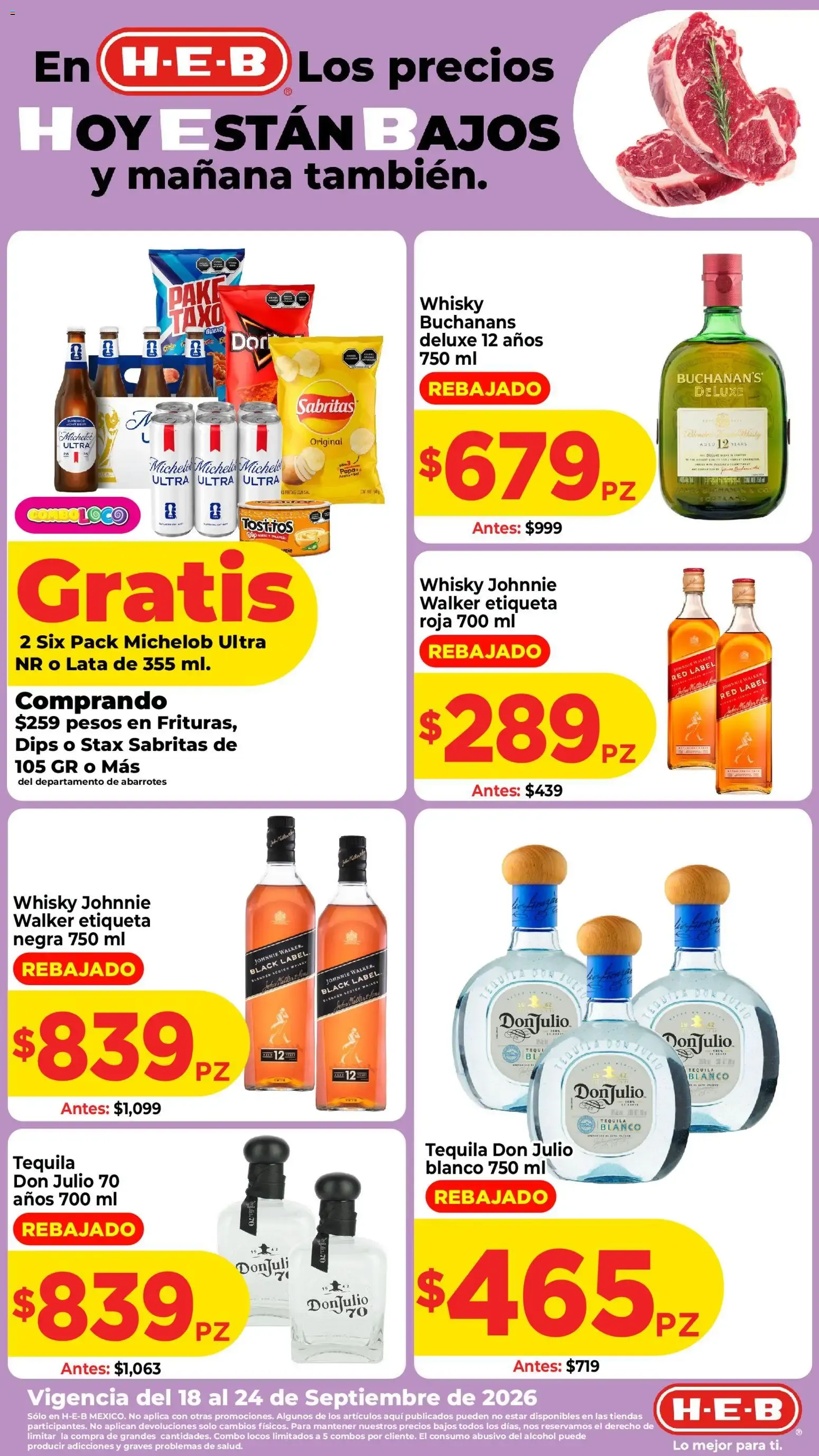 H-E-B: Los precios hoy están bajos y mañana también.