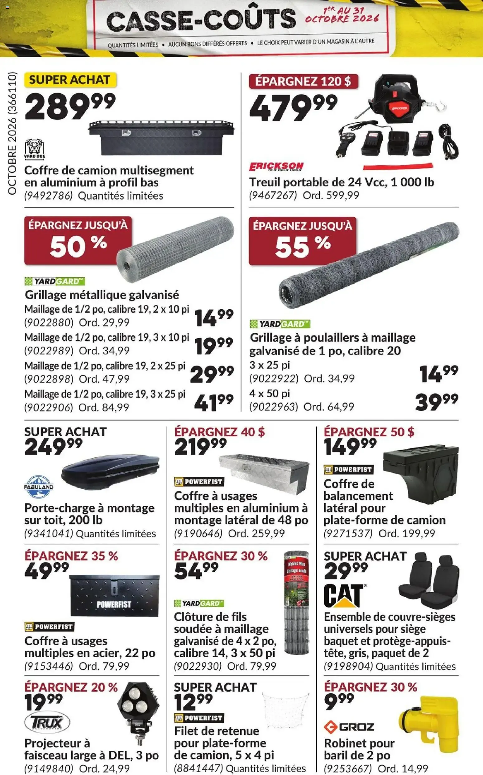 Princess Auto circulaire - Casse-Coûts from Oct 1, 2026 > weekly specials & deals from October 1 to October 31 2026 - flyer page 11