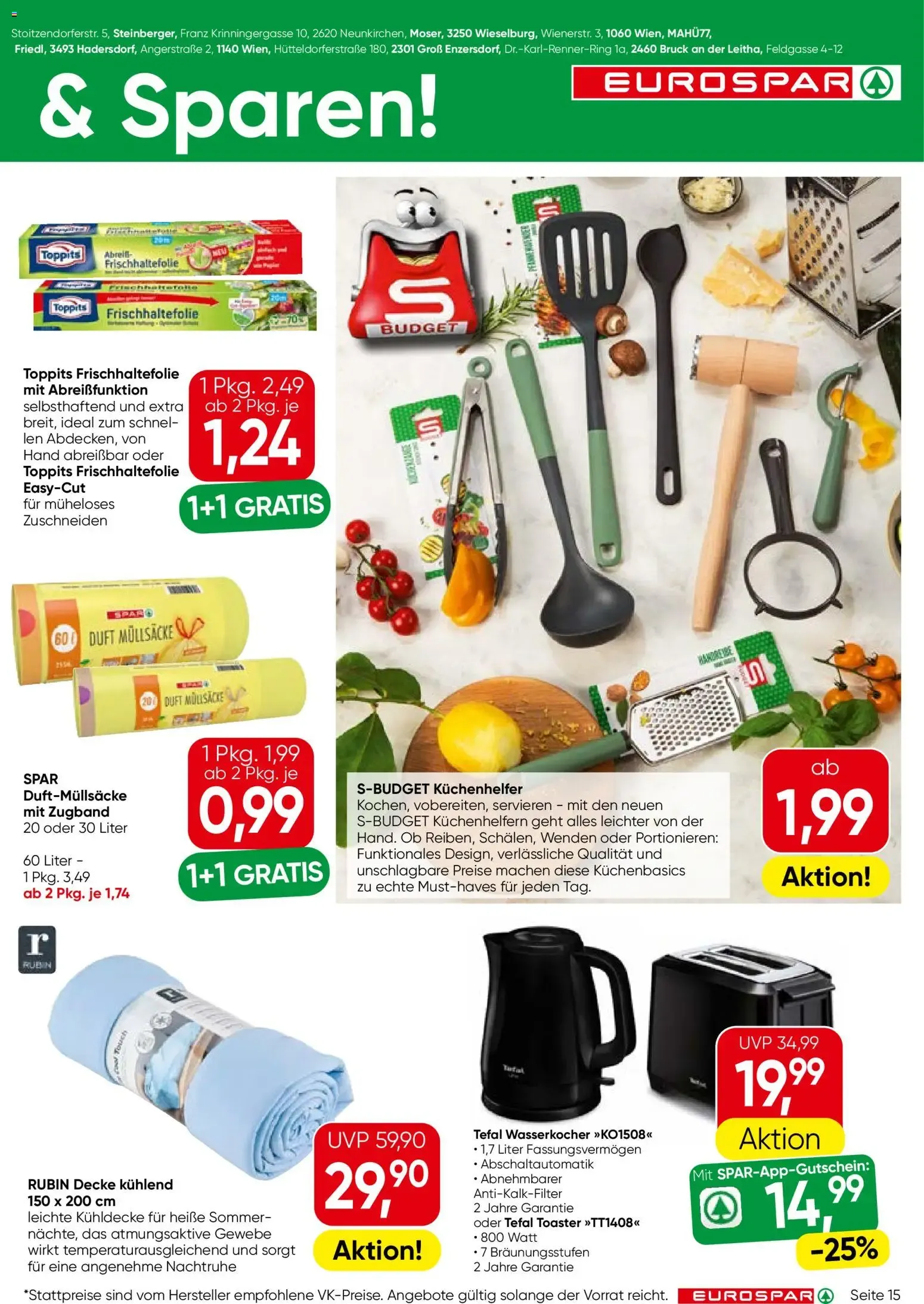 Eurospar Flugblatt von 30.07.2026 - Aktuelle Angebote von 30. Juli bis 12. August 2026 - Flugblätt seite 15