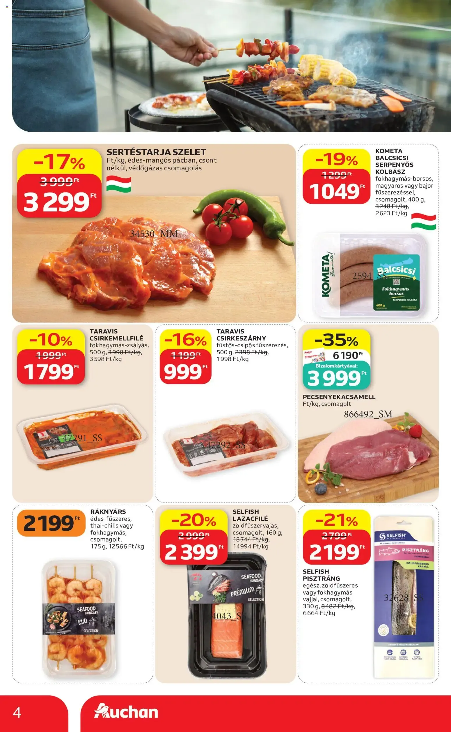 Katalógus Auchan Grill ajánlatok - 2026.08.13. -tól/töl > akció, lapozható szórólap 🛍️ augusztus 13.-tól augusztus 26.-ig 2026. - Oldal 4