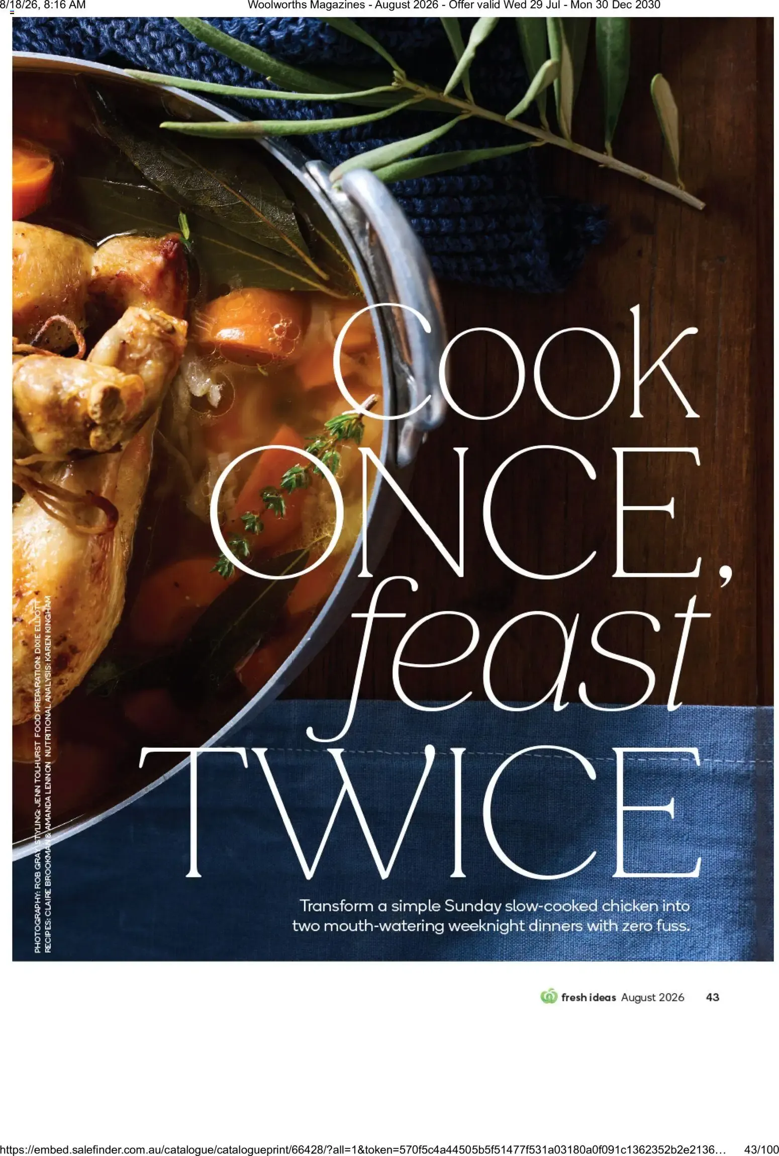 Woolworths Fresh Ideas - August 2026 - Catalogue valid from 29 July to 30 December 2030 - page 43