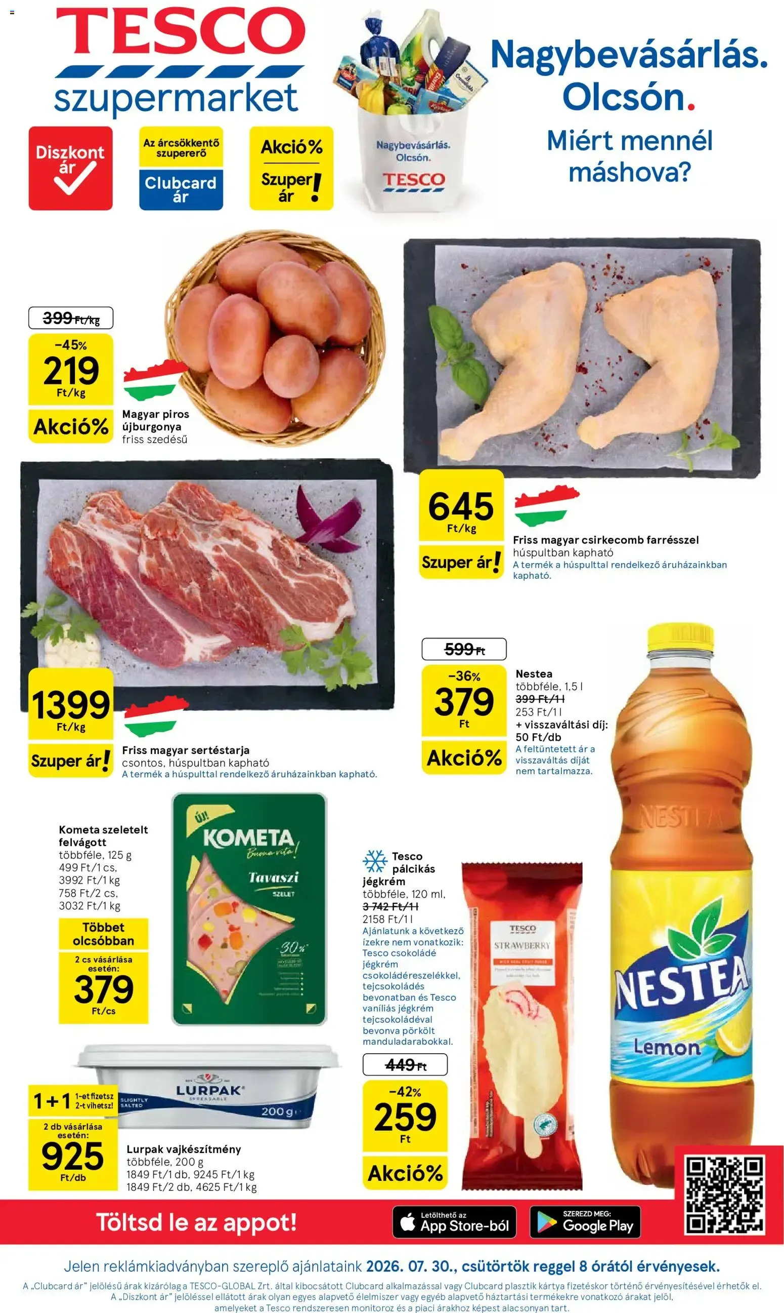 Katalógus Tesco Szupermarket akciós újság - 2026.07.30.-tól - online július 30.-tól augusztus 5.-ig 2026. - Oldal 1