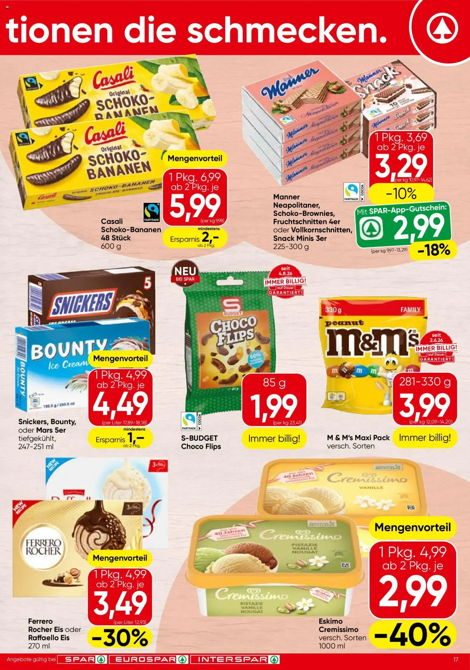 Spar - Flugblatt (27.08.2026) - Angebote und Prospekt von 27. August bis 9. September 2026 - Flugblätt seite  17