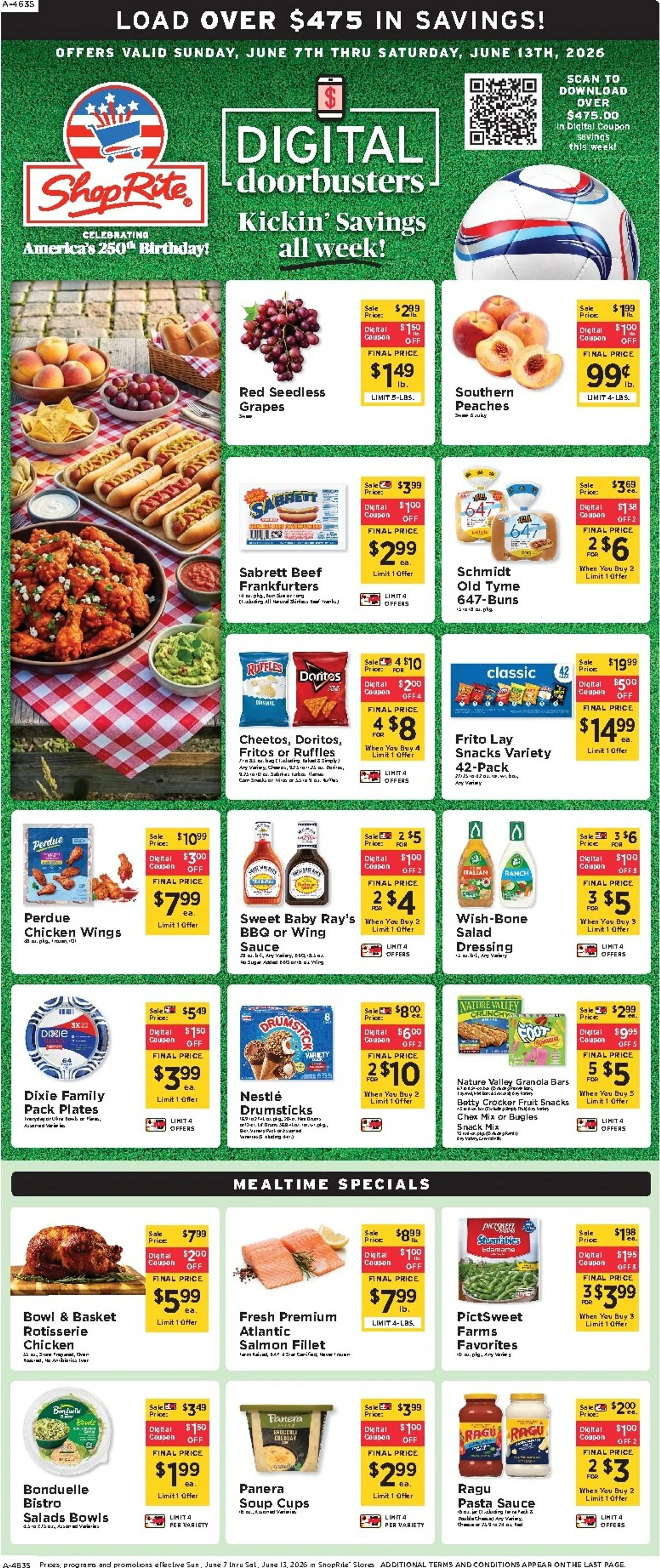 Weekly ad Current ShopRite leaflet valid from Sunday 06/07/2026 to Saturday 06/13/2026 from June 7 to June 13 2026 - Page 1