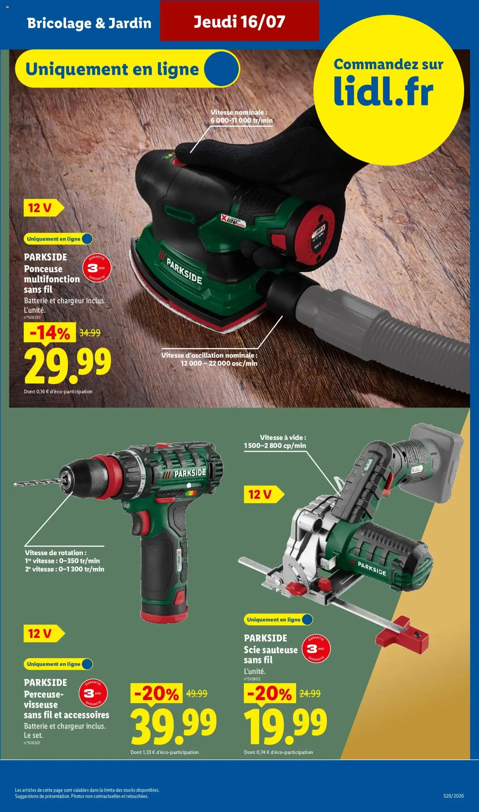 LIDL - Catálogo de ofertas Parkside y electrodomésticos du 13 juillet au 16 juillet 2026 - Catalogue page 13