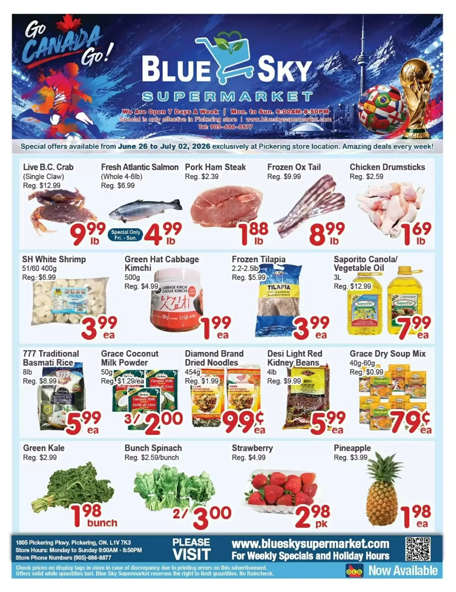 Blue Sky Supermarket flyer week 26 from June 26 to July 2 2026 - flyer page 1