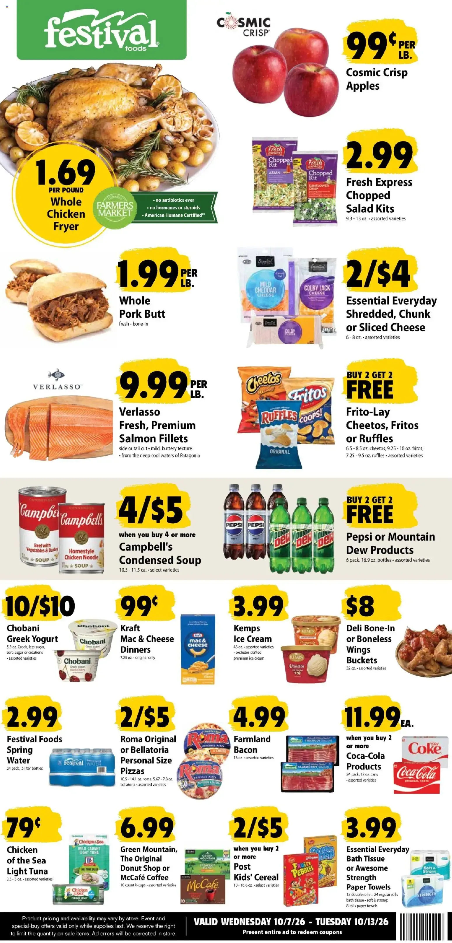 Weekly ad Festival Foods Weekly Ad from 10/07/2026 - Flyer from October 7 to October 13 2026 - Page 1
