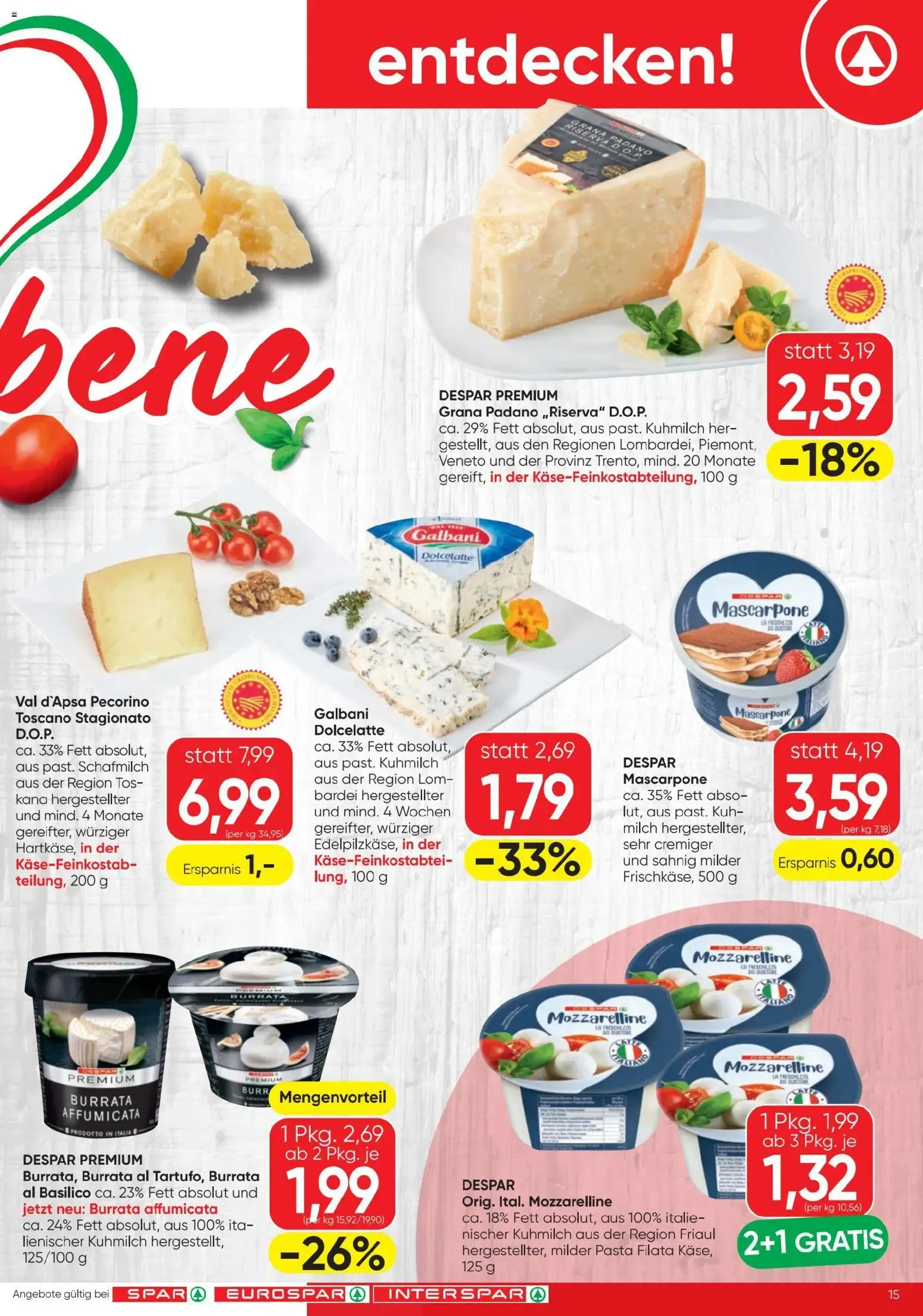 Spar - Flugblatt (01.07.2026) - Angebote und Prospekt von 1. Juli bis 15. Juli 2026 - Flugblätt seite 15