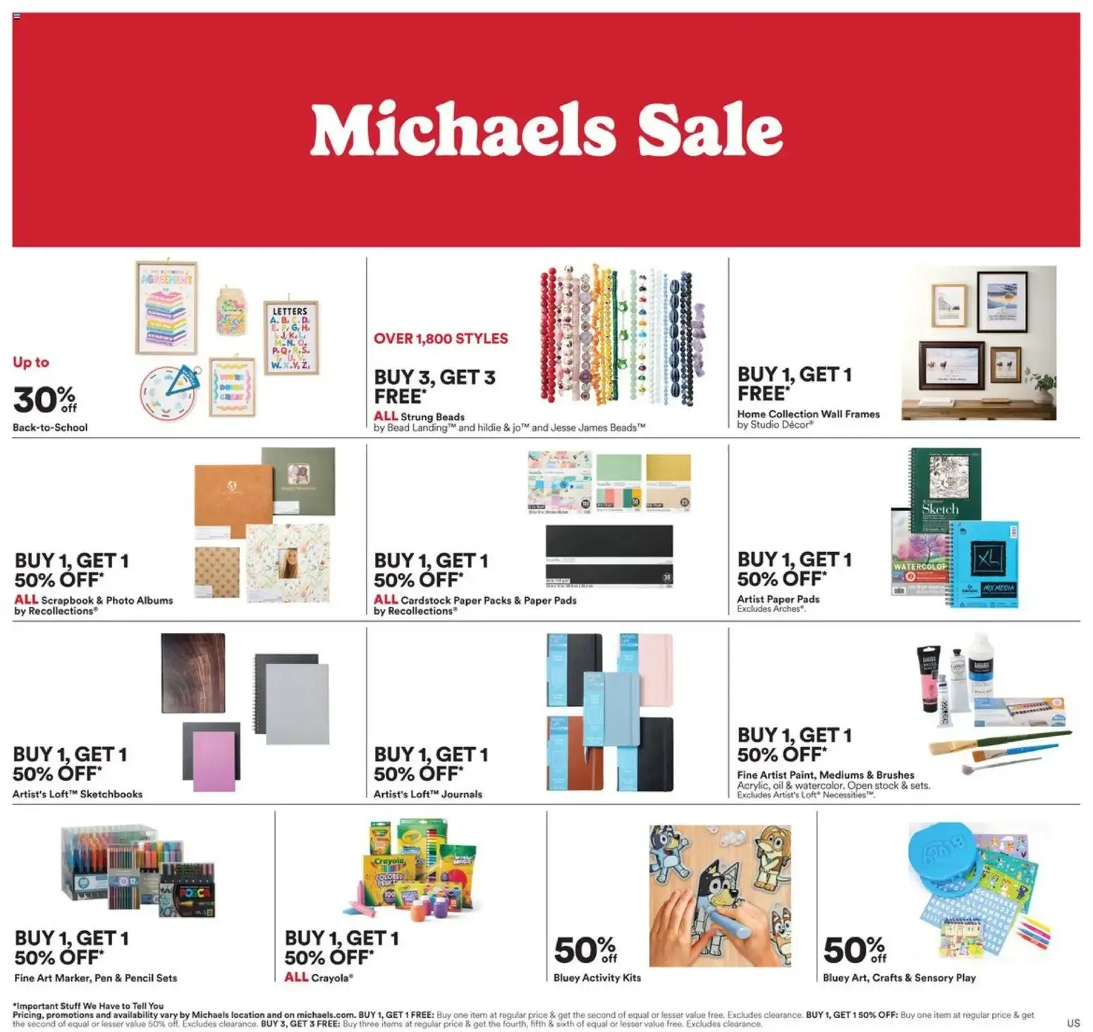 Michaels Clearance EVENT from July 12 to July 18 2026 - flyer page 2