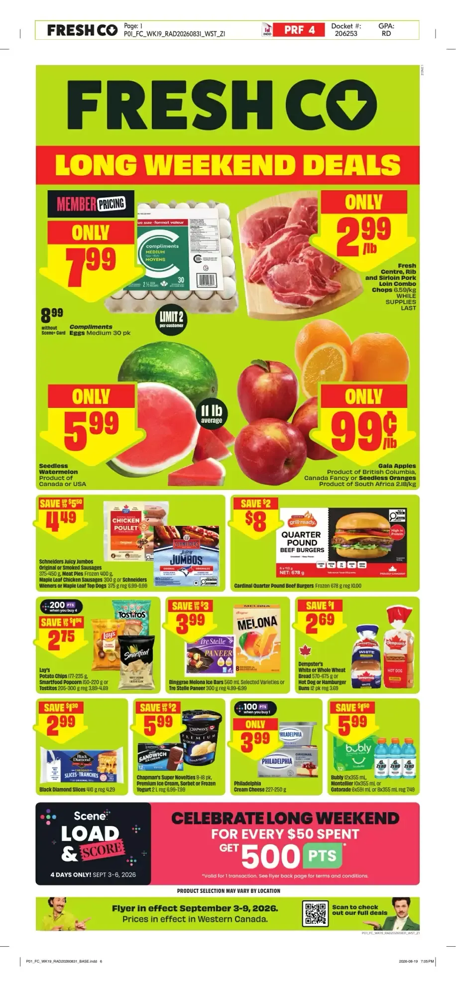 Fresh Co Long Weekend Deals from September 3 to September 9 2026 - flyer page 1