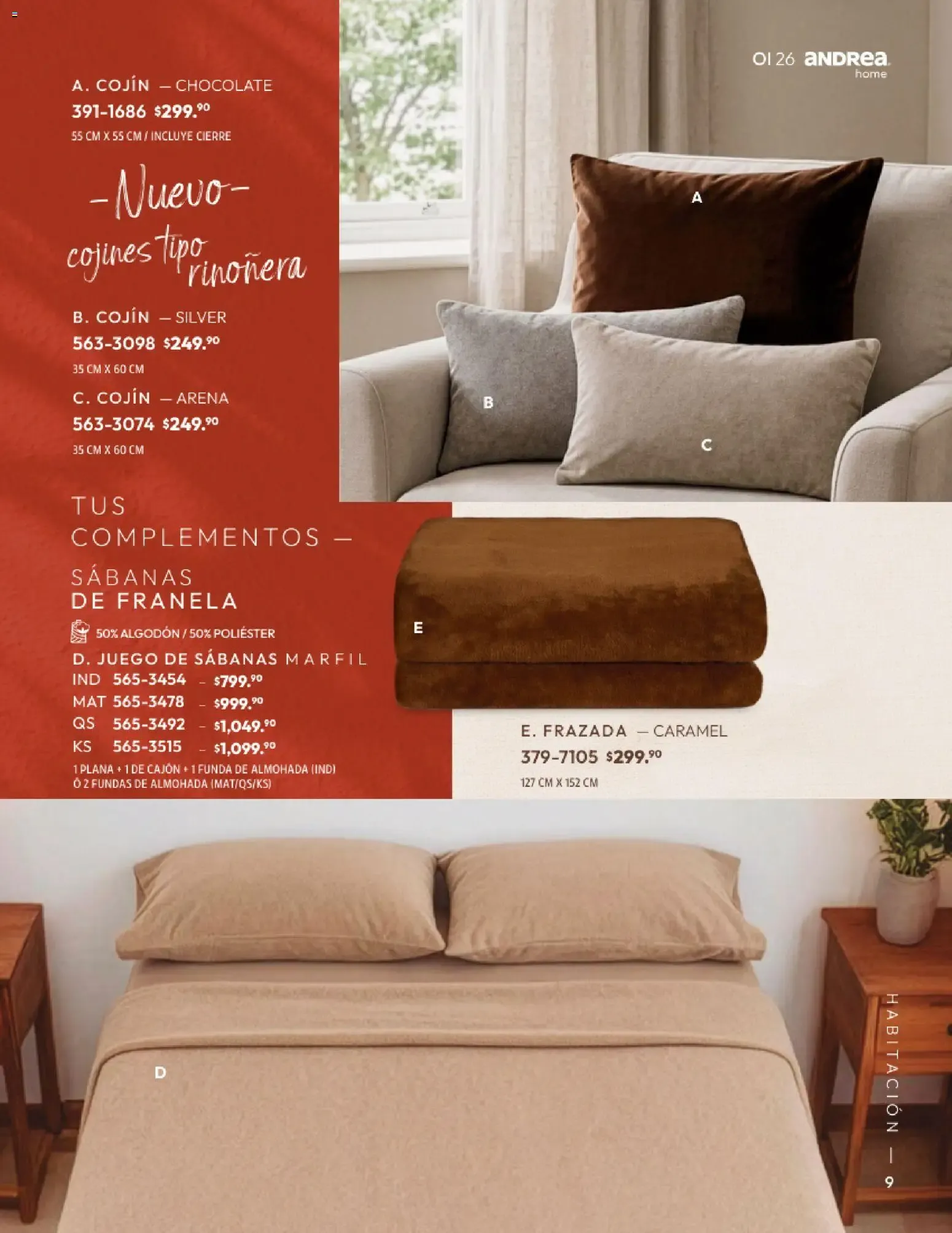Catálogo de Andrea Home: Otoño - Invierno 2026 1 de septiembre al 31 de diciembre 2026 - Pagina 9