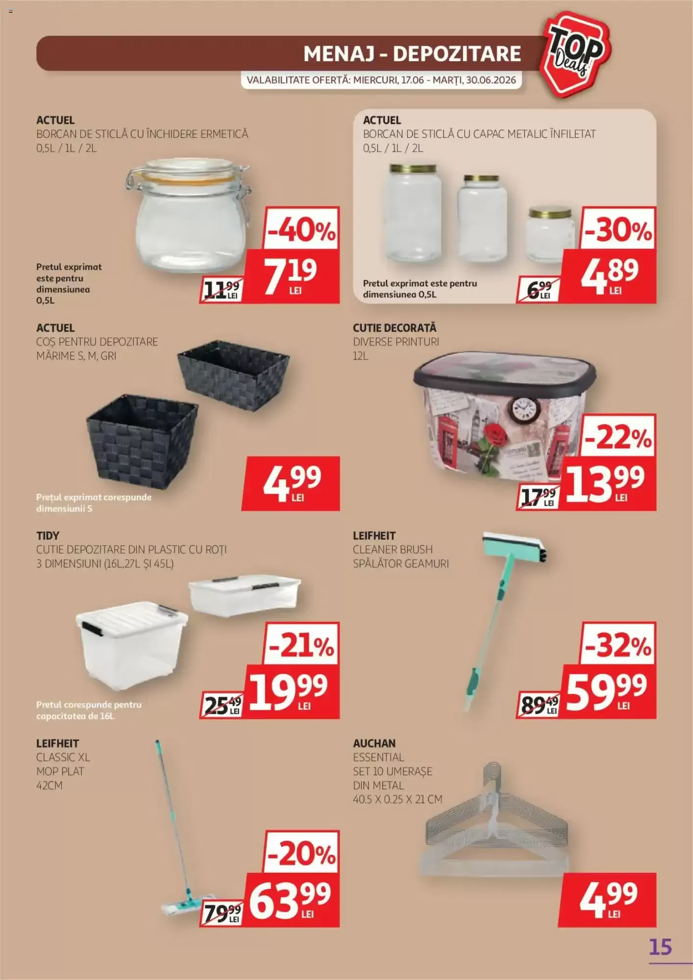 Catalog Auchan: 20 Aniversario y Ofertas Diarias de la 17 iunie până la 30 iunie 2026 - Revista Pagina 15