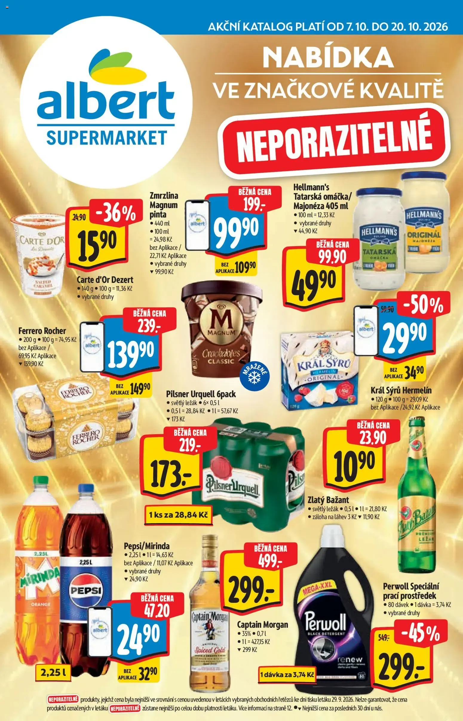 Albert leták - Supermarket od 07.10.2026 - Akční leták - 7. října 20. října 2026 - Page 1
